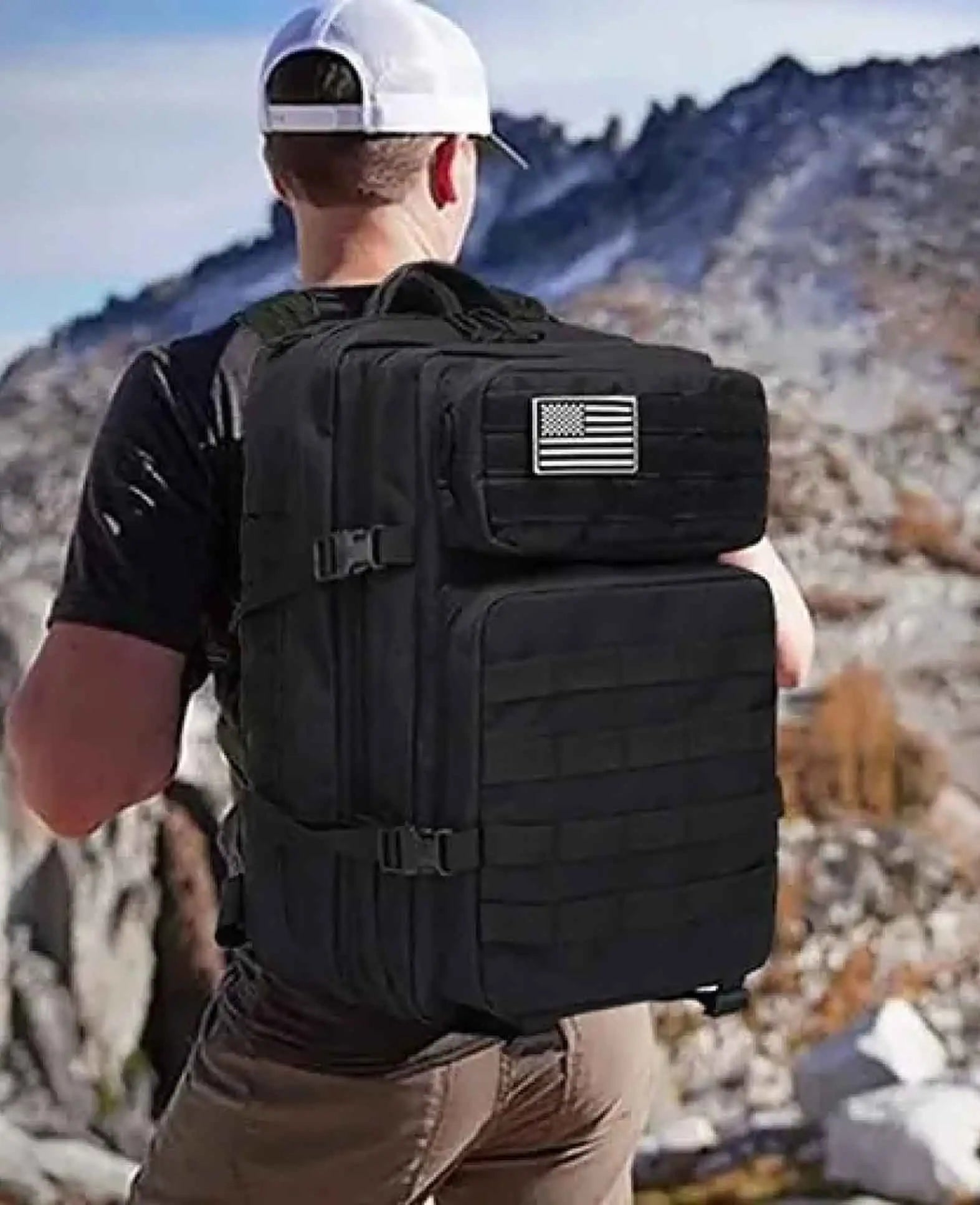 (45L) Sac à dos militaire tactique MOLLE Système extérieur Camping Sac à dos