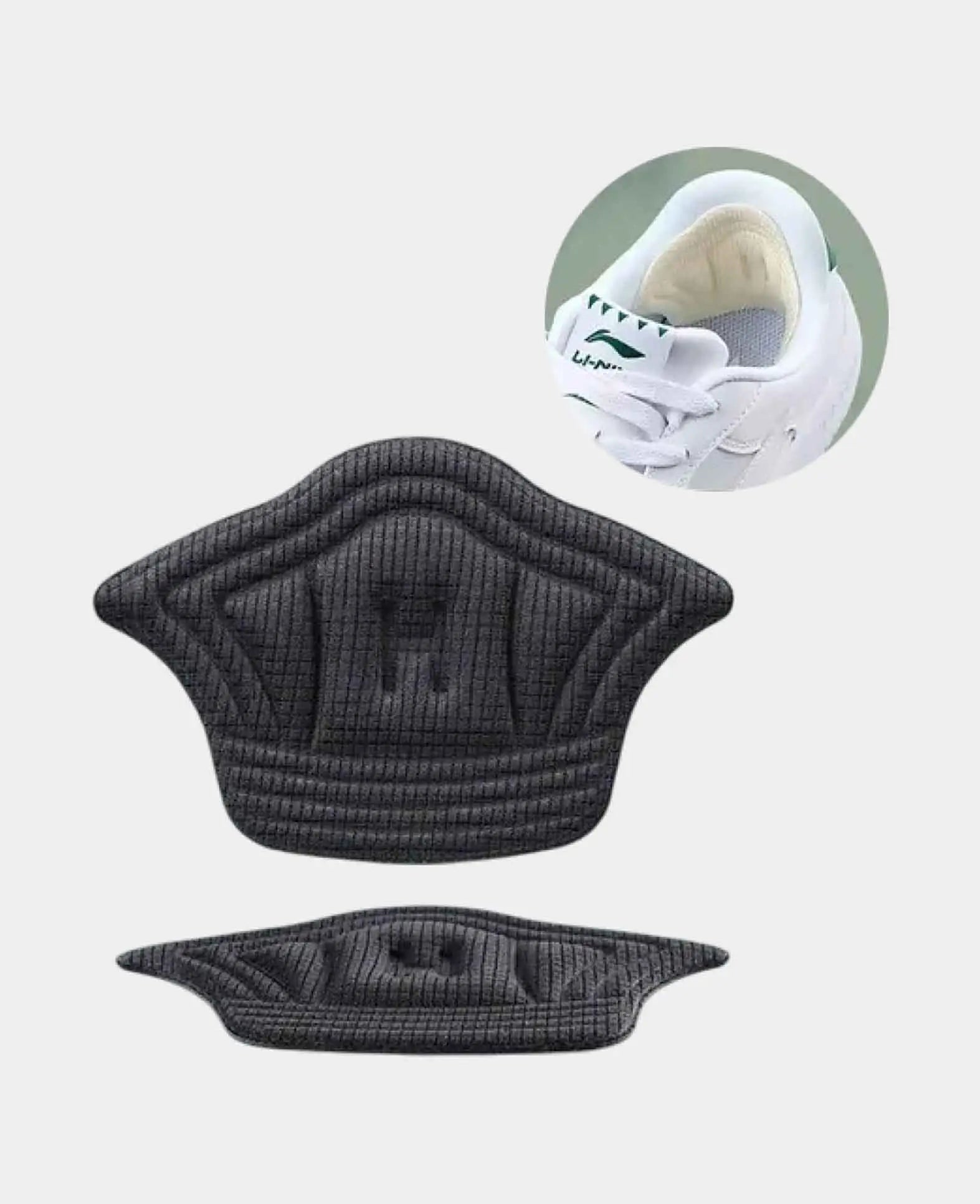(1 Pair) 7mm Ultra-Soft Fabric Heel Cushion Inserts Anti-Slip / Massage