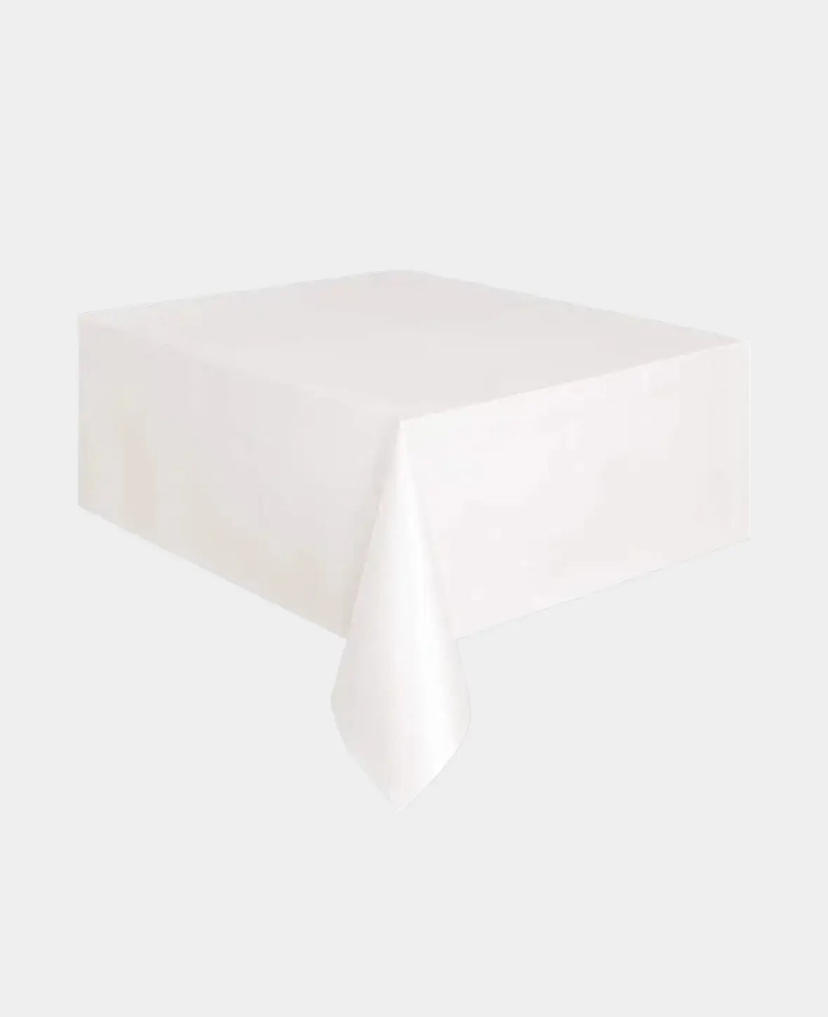 Deko Folien Tischdecke Party Tisch Tuch Uni Design - Weiss, 180x137cm