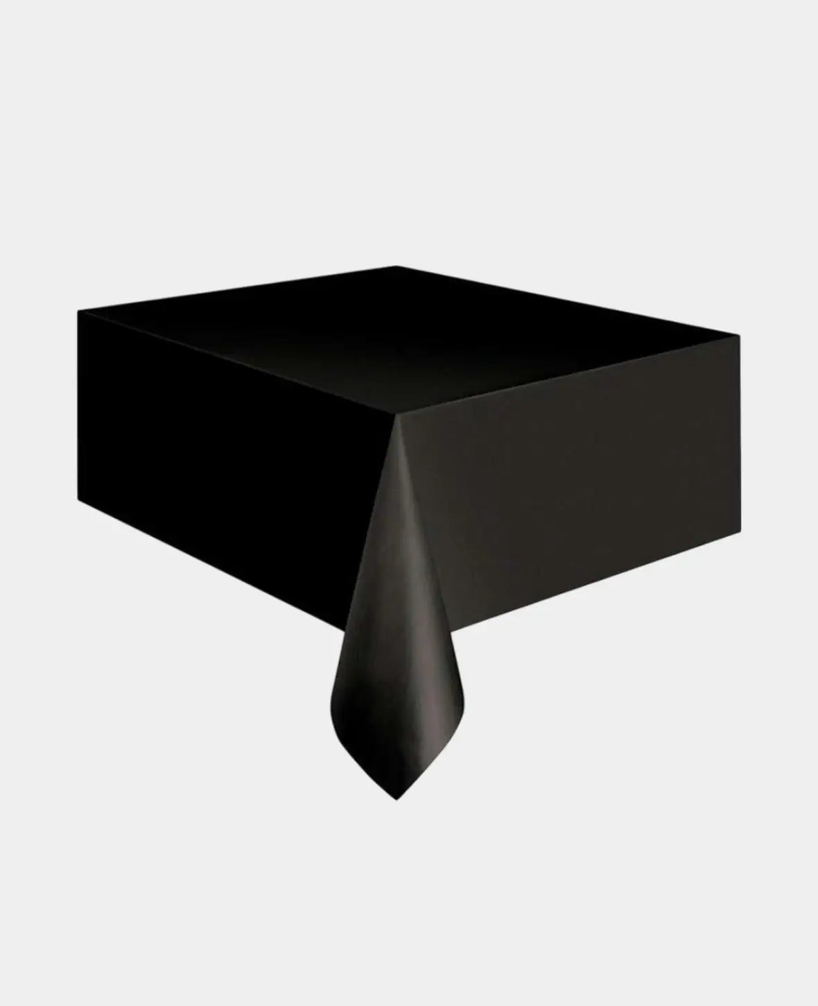 Deko Folien Tischdecke Party Tisch Tuch Uni Design - Schwarz, 180x137cm