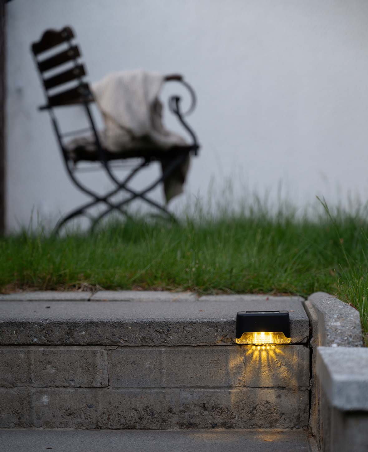 Solar Outdoor Lampe LED Leuchte für Treppen, 4er Set