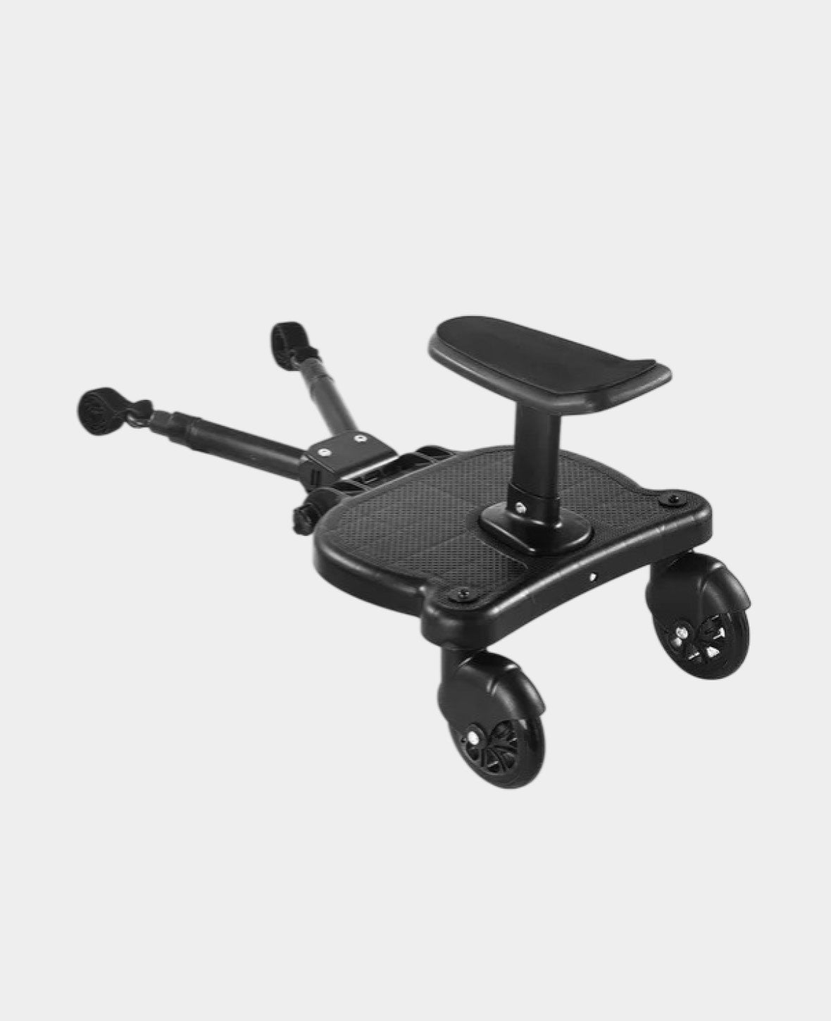 Kinderwagen Rollbrett Buggy Trittbrett mit Sitz - Schwarz