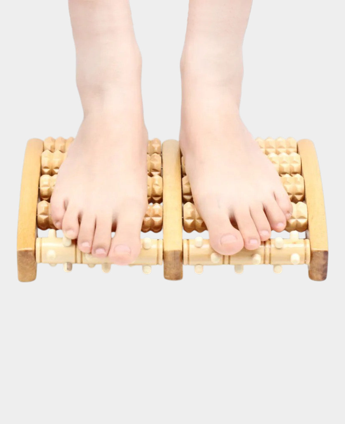 (27x18x4cm) Relaxing Wooden Foot Massage Roller -