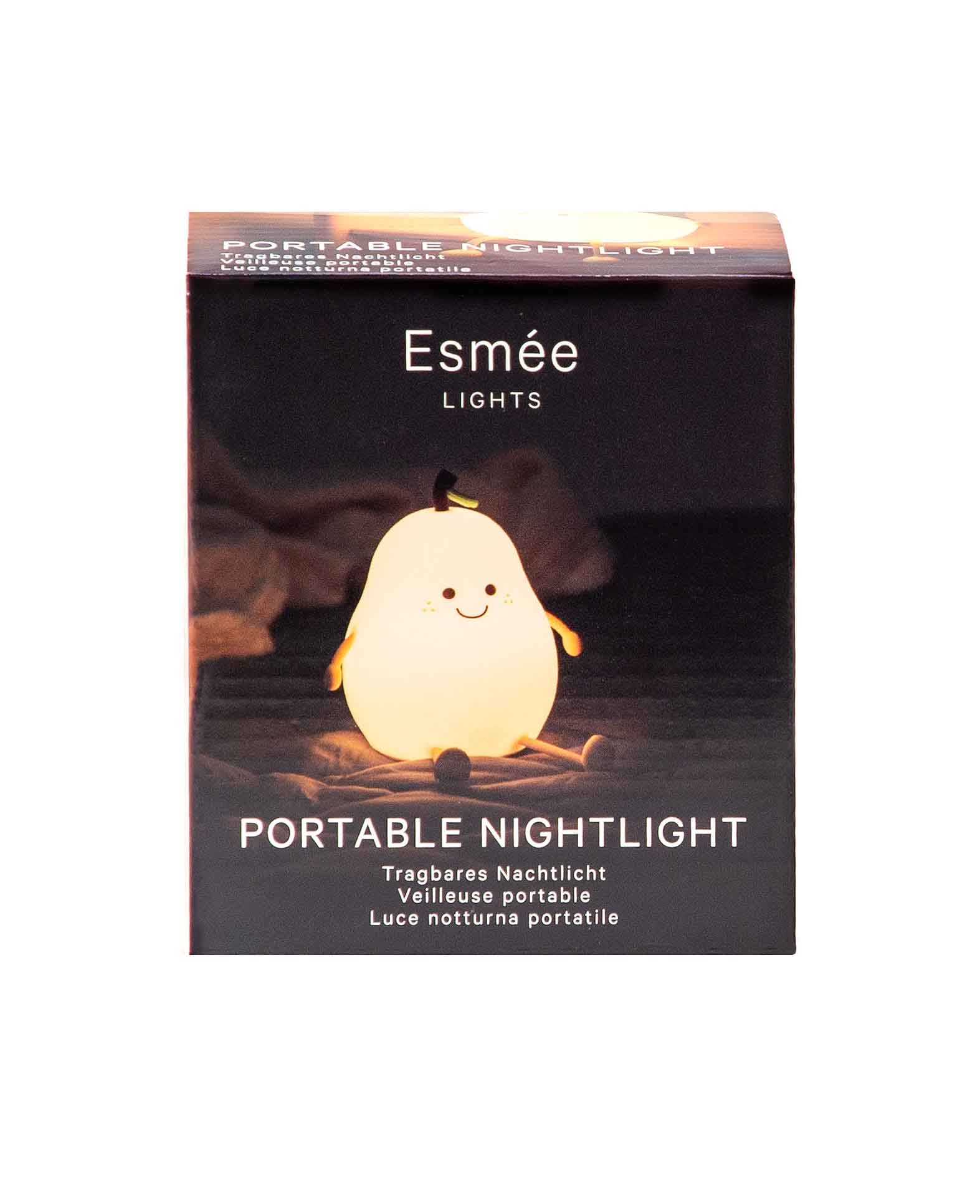 USB Silicone Pear Children's Night Light LED Mood Lamp with Touch