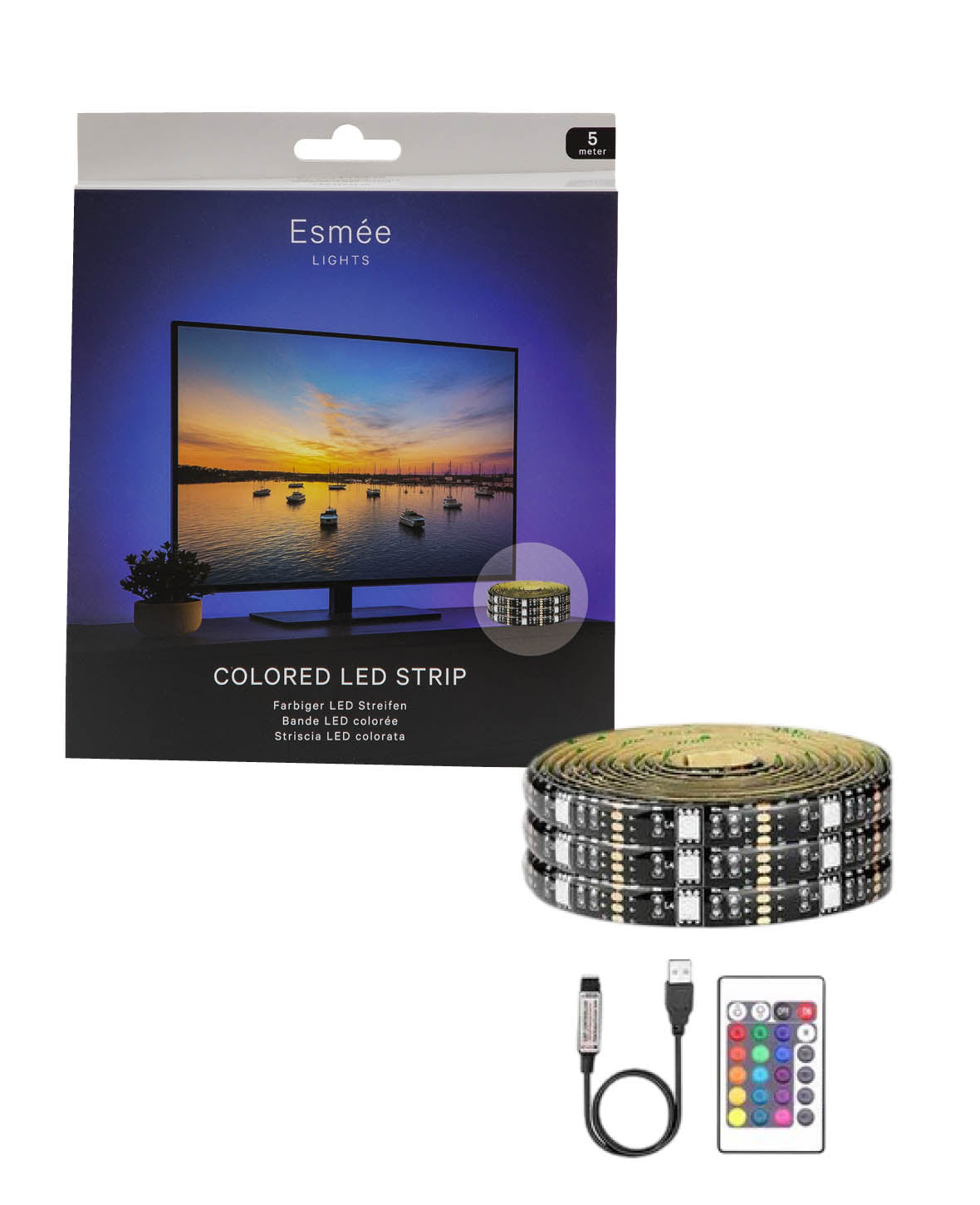 (5m) 300 LED RGB Strip Light TV Backlight