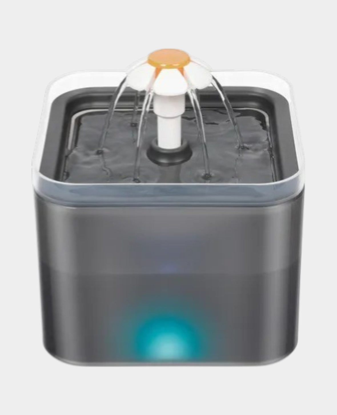 Haustier Trinkbrunnen LED Wasserspender mit Aktivkohlefilter + Wasserpumpe, 2L