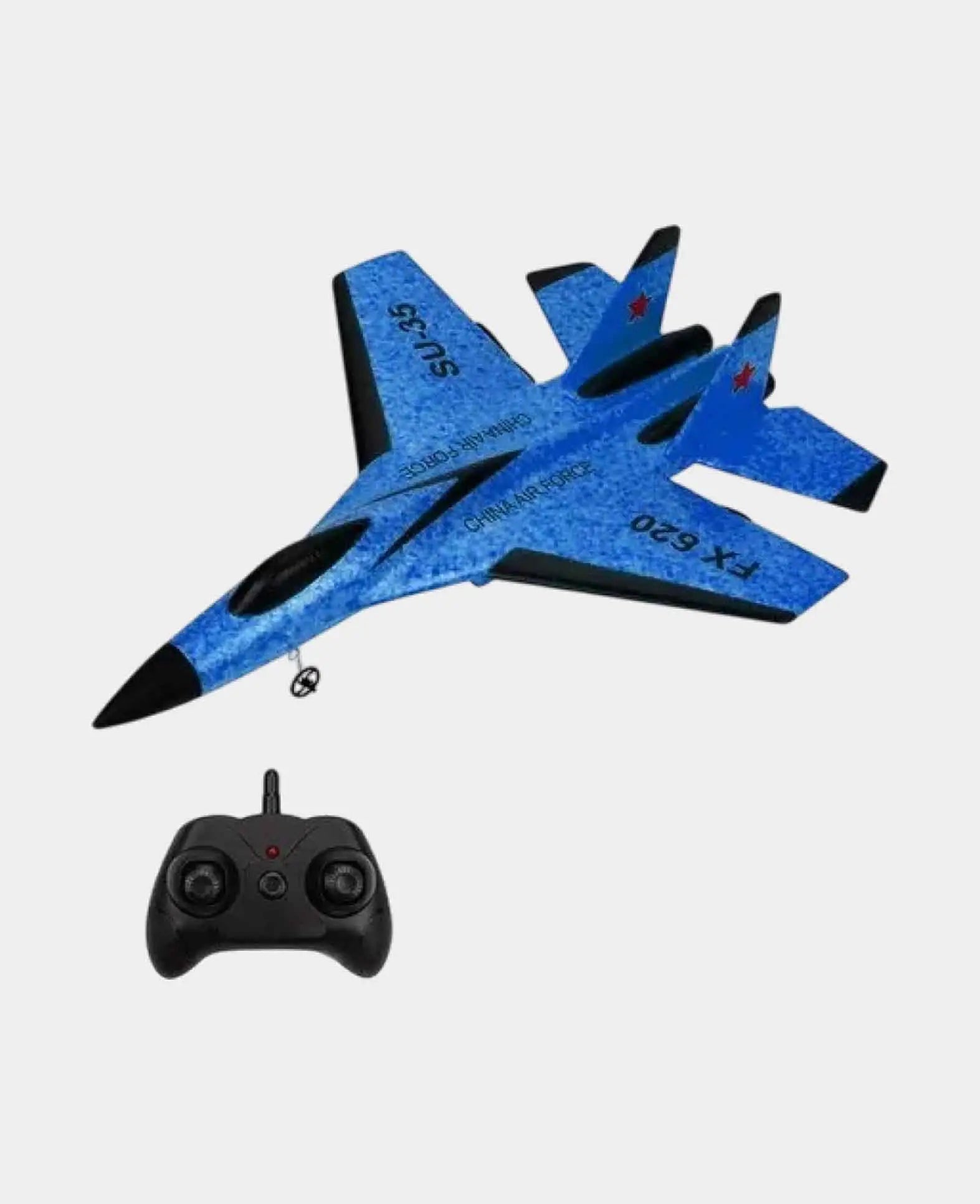 RC Flugzeug Kinder Spielzeug mit Fernsteuerung, Blau, 34x25cm