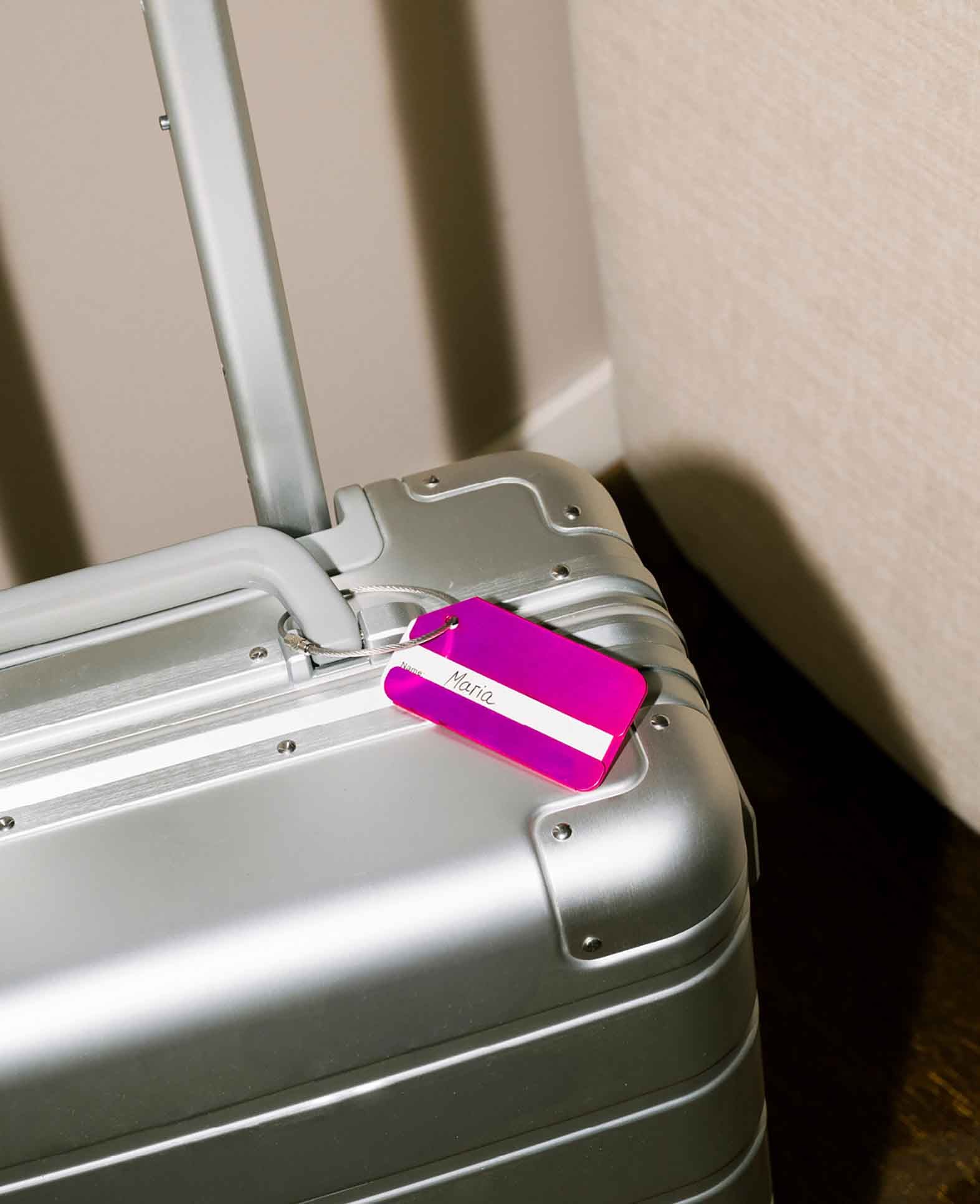 Aluminium Kofferanhänger Luggage Tag mit Adressschild, Bunt, 8 Stk.