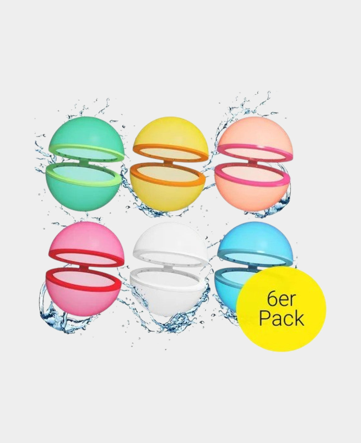 Silikon Wasserbomben, Selbstschliessende Ballons, 6 Stk.