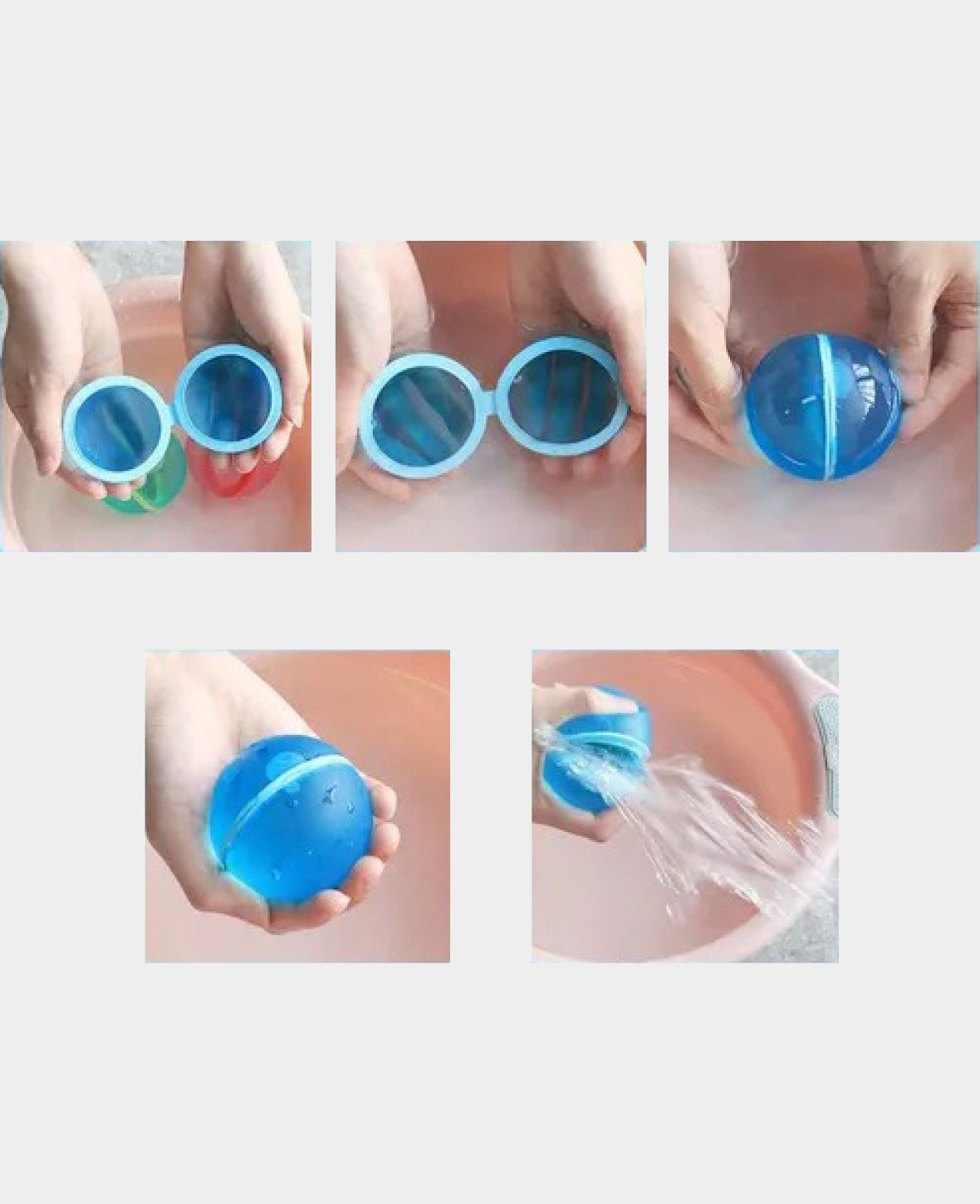 Silikon Wasserbomben, Selbstschliessende Ballons, 6 Stk.