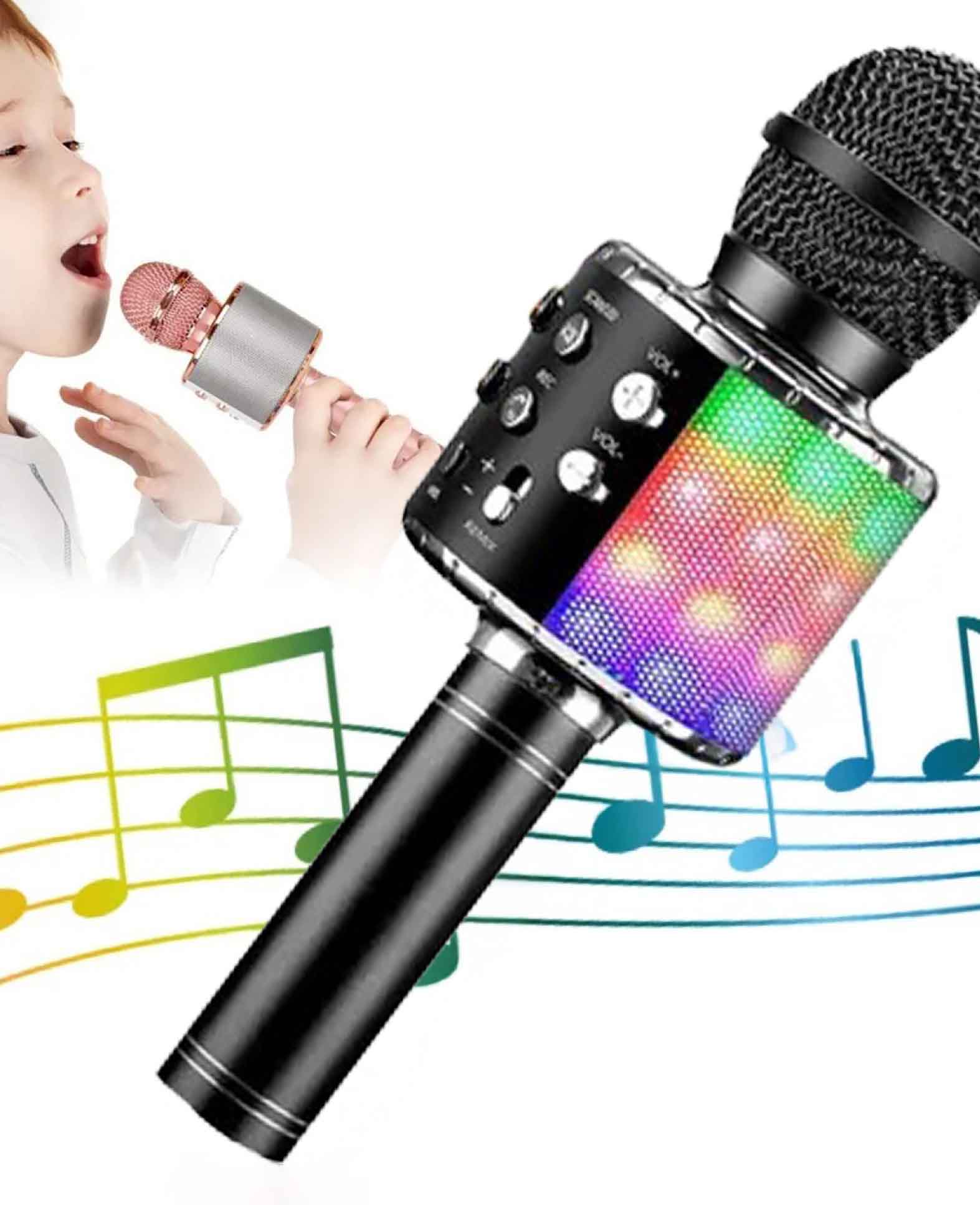 Karaoke Mikrofon mit Bluetooth / AUX / TF-Karte und integriertem Lauts