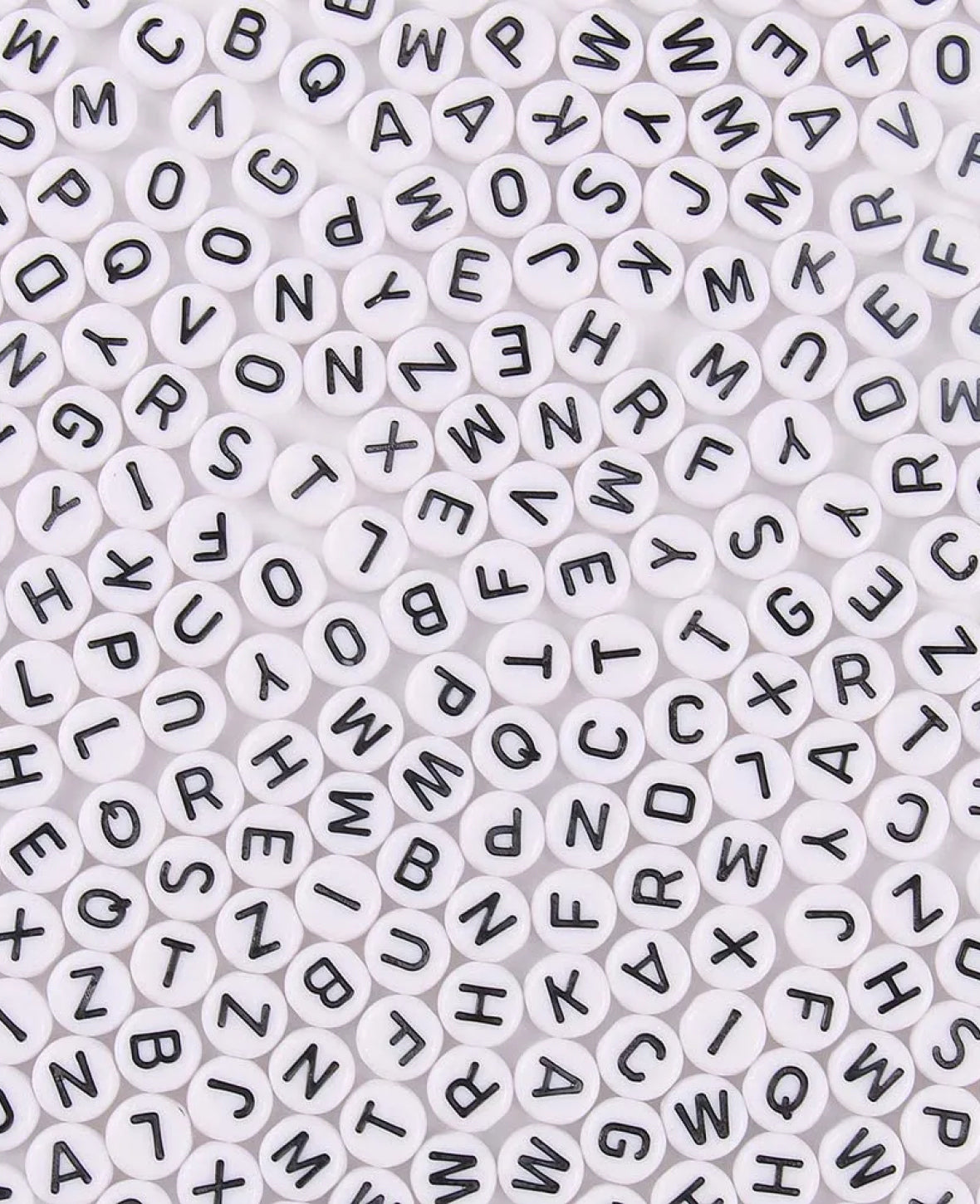 (Set of 100) Letter Beads, Craft Jewelry