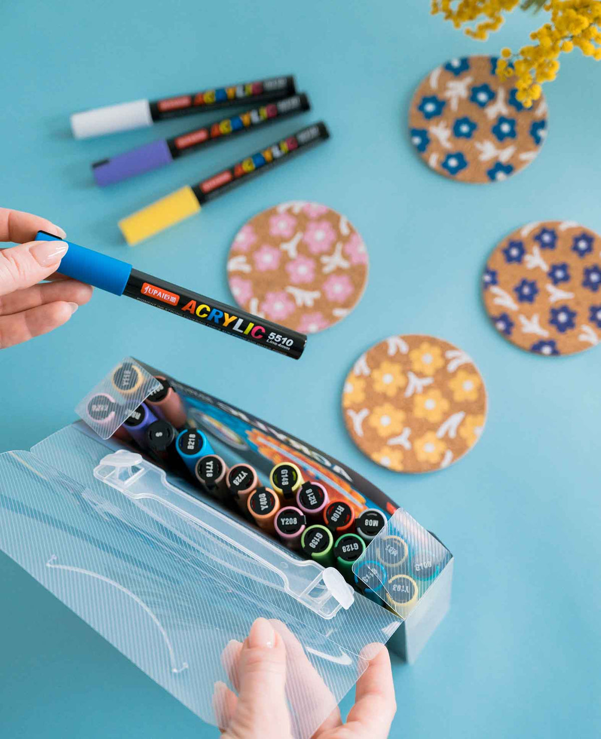 Waterproof Acrylic Permanent Marker Pigment Pens, 4 mm, 24 pcs.