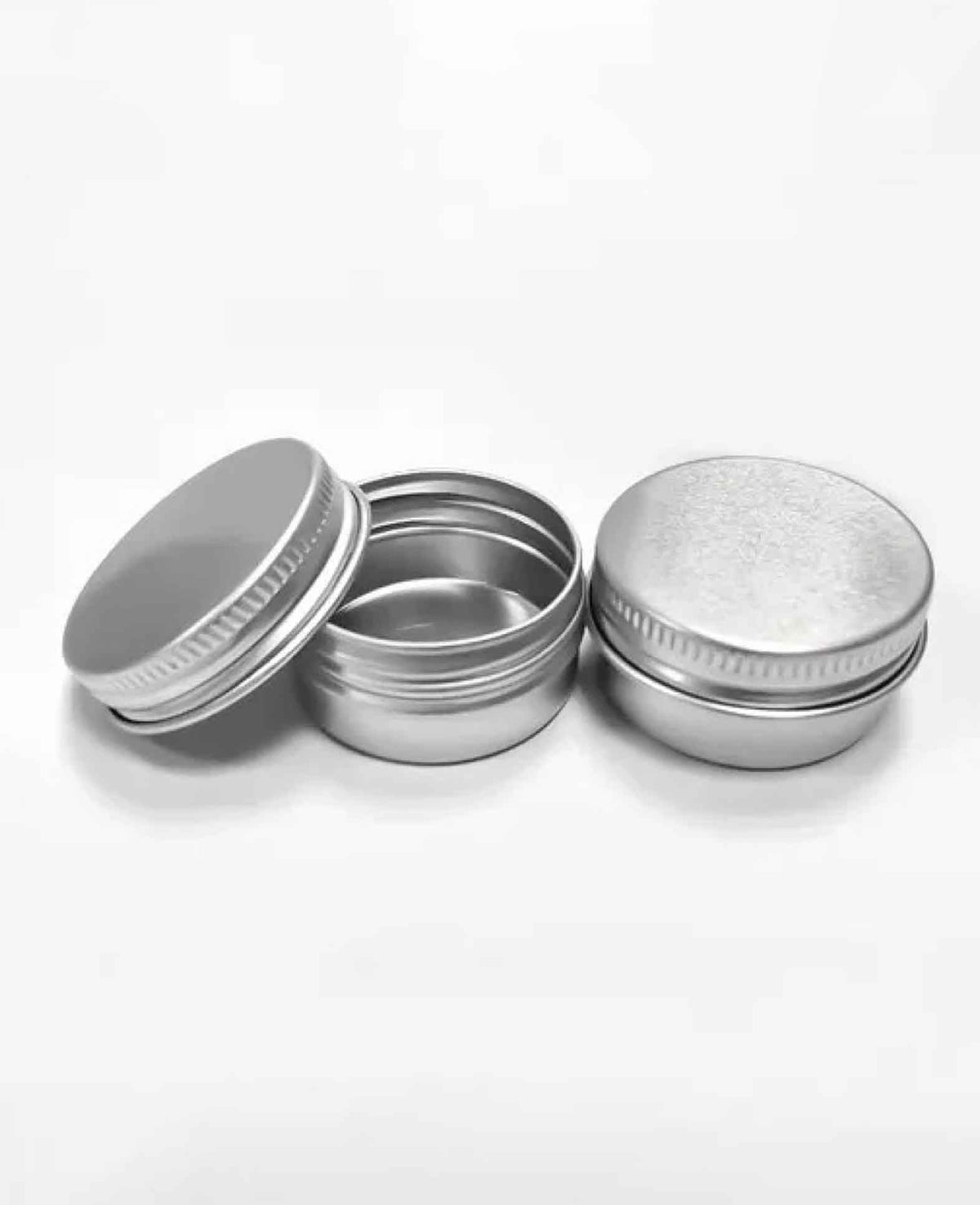 Récipient cosmétique rechargeable en aluminium, 10 g - Argent, 20 pièces