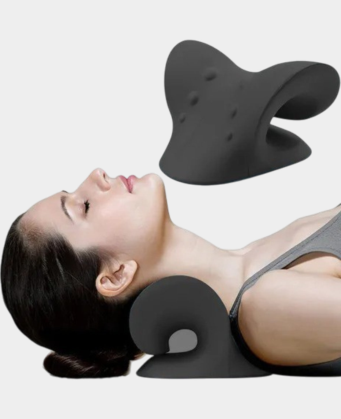 Neck Massage Pillow Cervical Spine Relaxation - Black