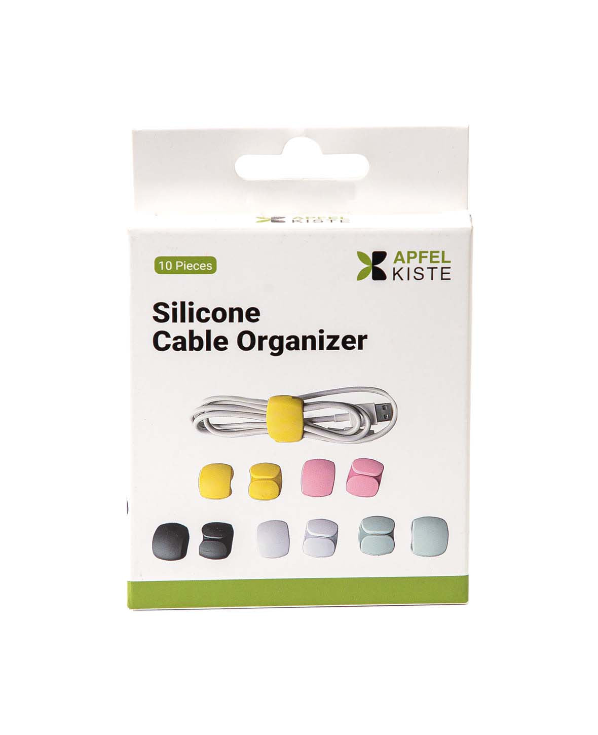 (Set of 10) Silicone Cable Organizer Clip Cable Holders - Assorted