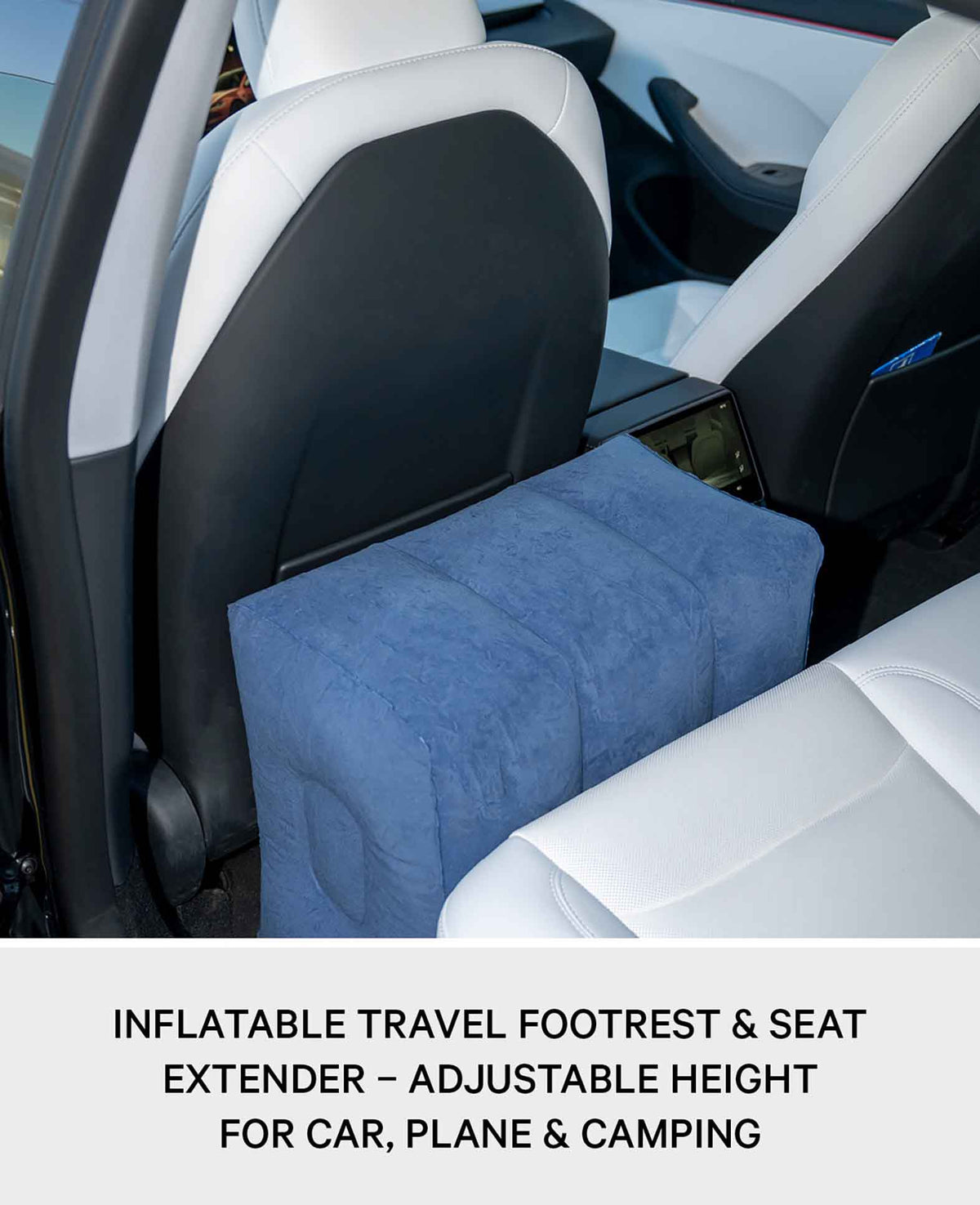 (45x40) Inflatable Foot Rest Travel Footrest Seat Extension with