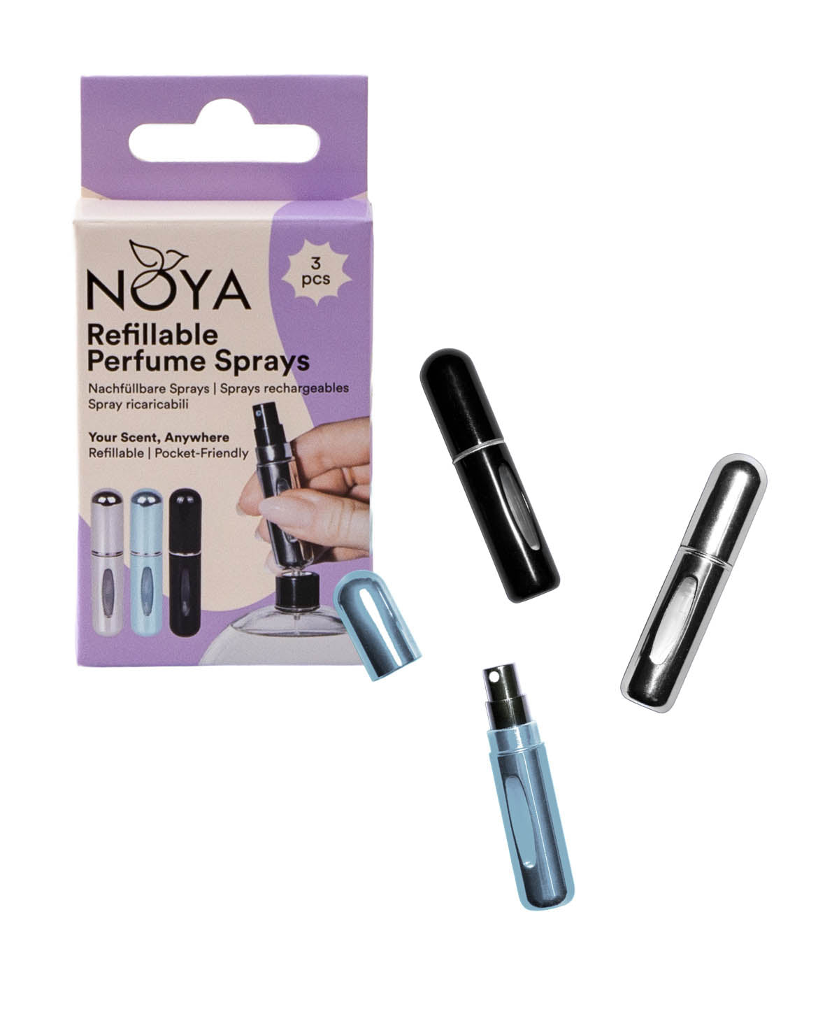 (3er Set) 5ml Mini Parfüm Zerstäuber Nachfüllbare Reise Sprüh Flasche