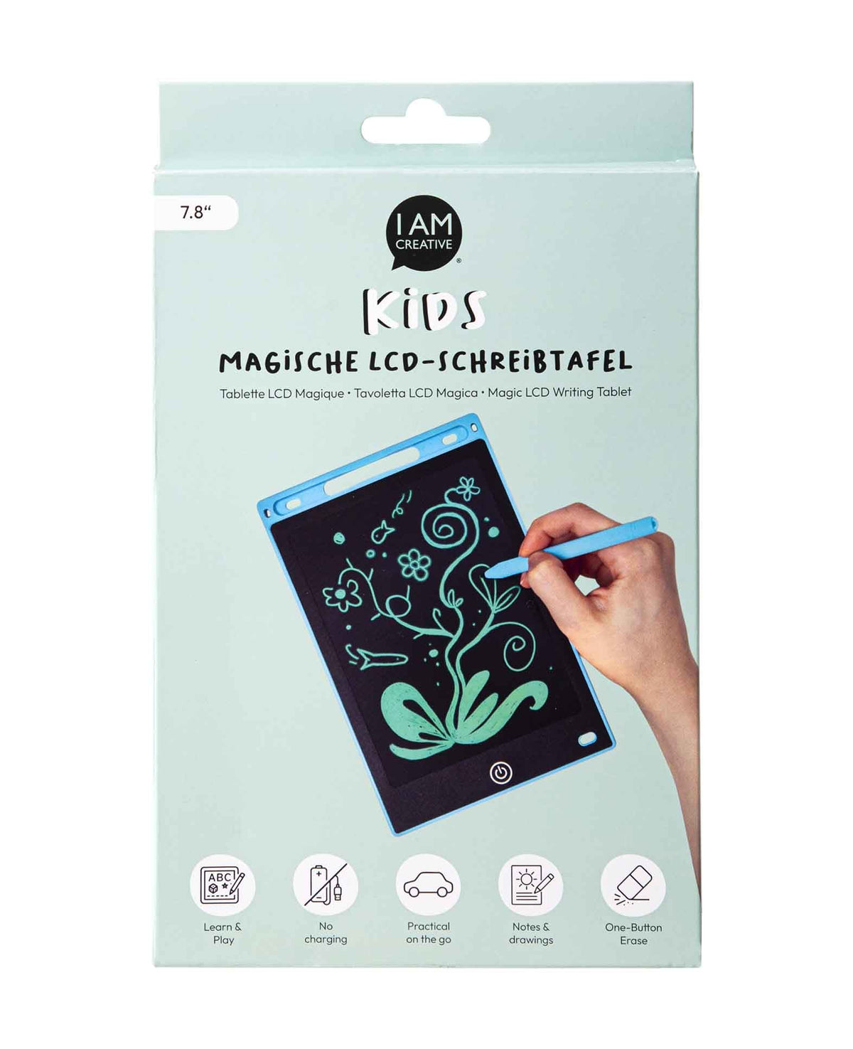 Magische LCD Schreibtafel mit Zauberstift (inkl. Batterie), 22×14.5cm