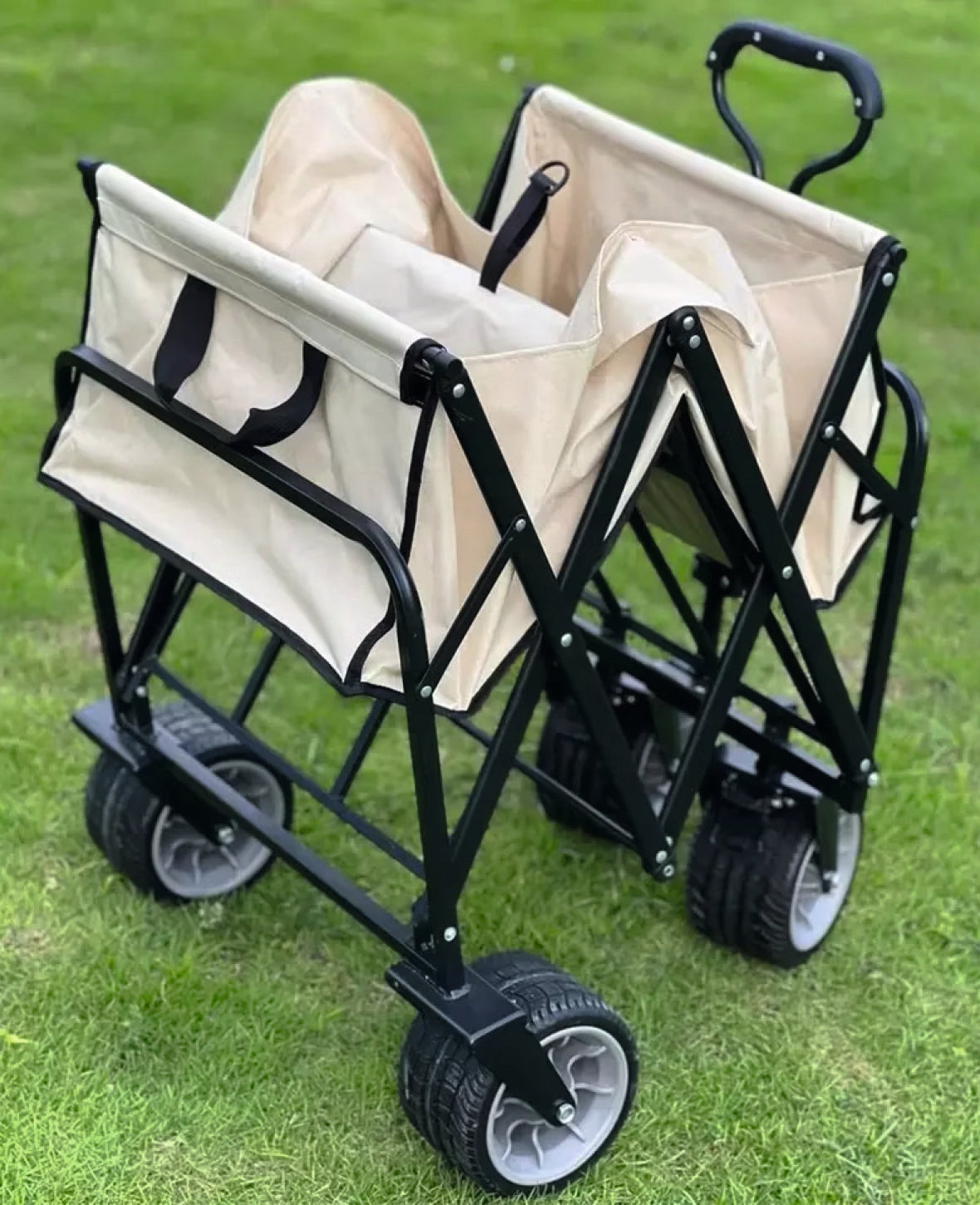(150L) Foldable Hand Cart Outdoor Wagon Camping Transport Aid