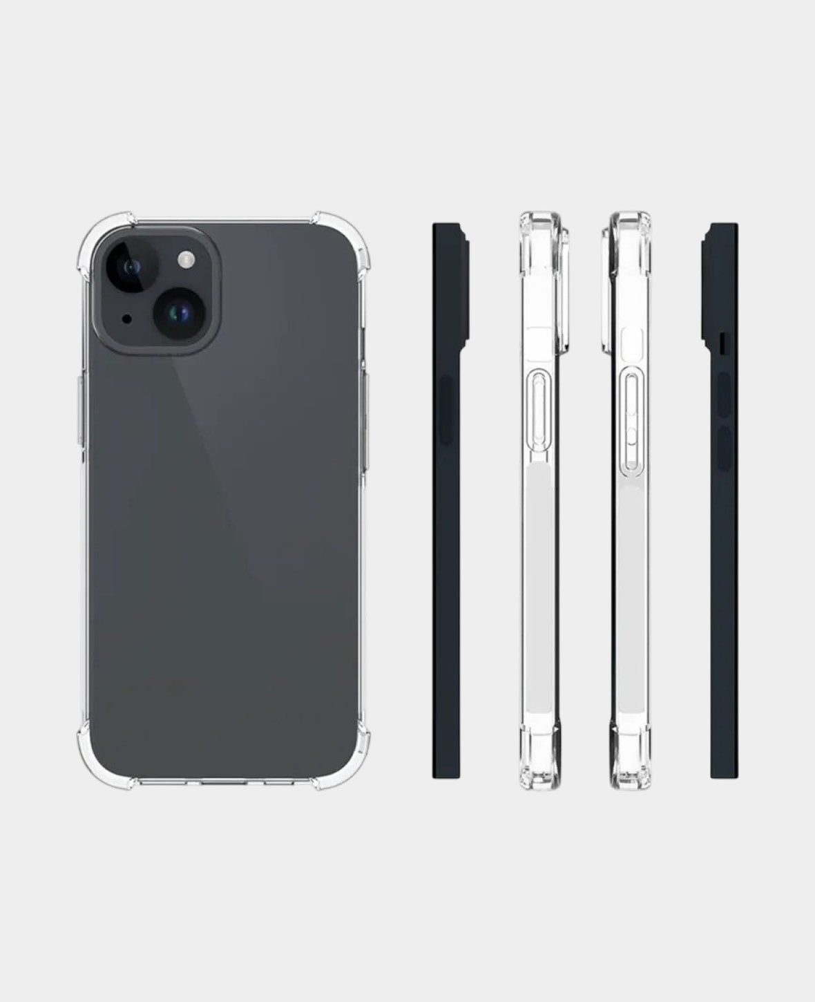 iPhone 15 Rubber Case Slim Design with Air Cushion Drop Protection - Tr