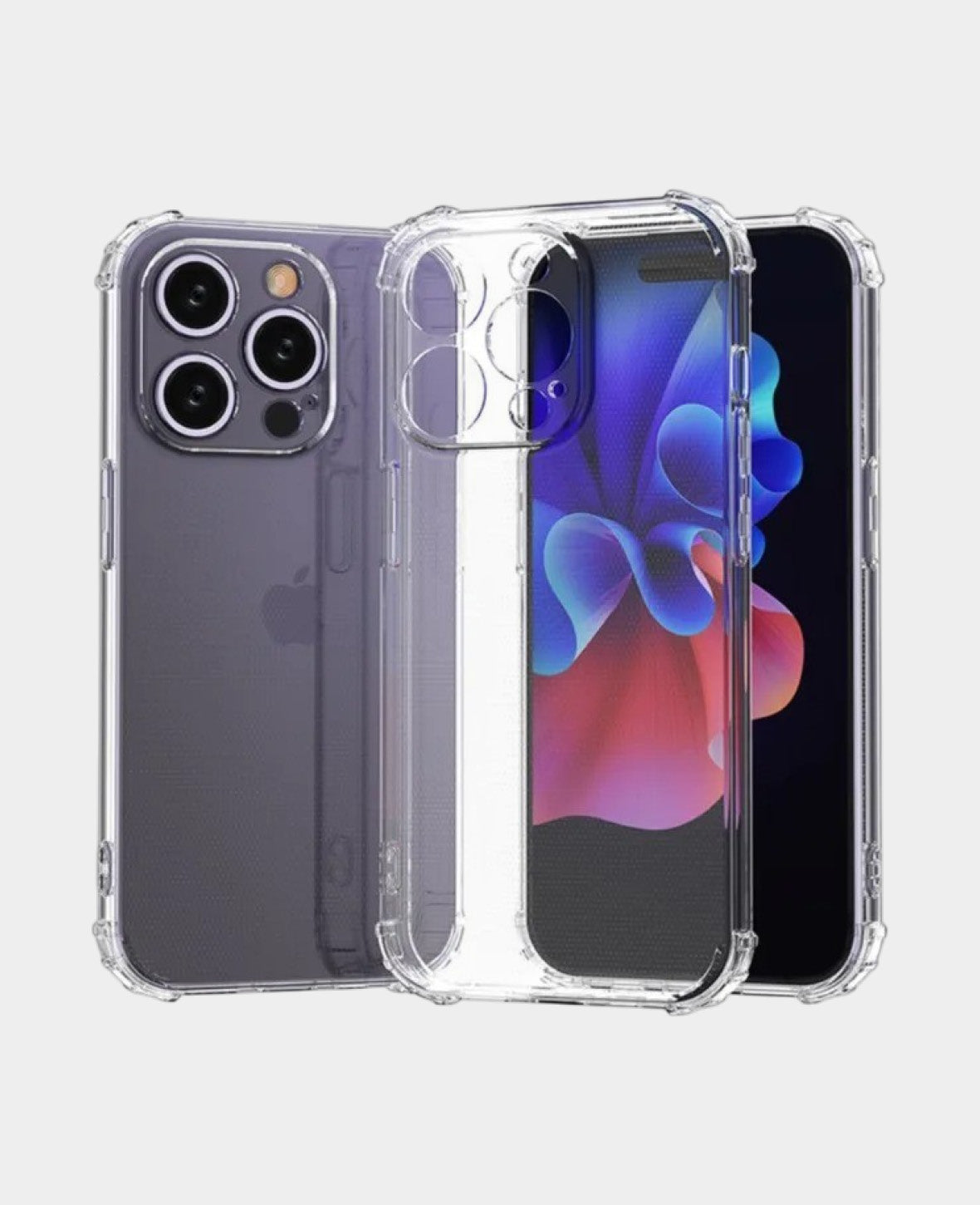 iPhone 15 Pro Rubber Case Air Cushion Drop Protection with Camera Protection - Tr