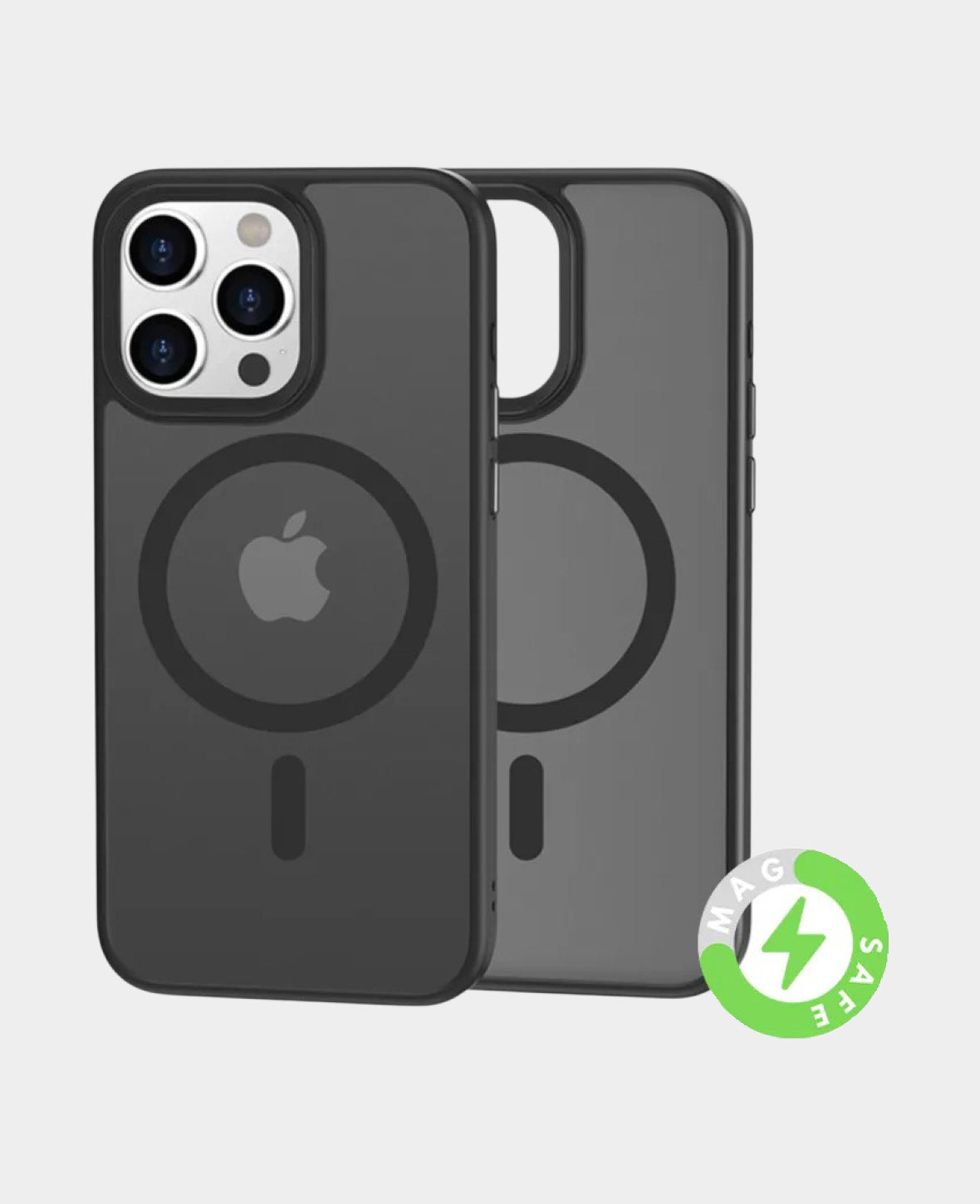 iPhone 15 Pro MagSafe Hybrid Hard Case with TPU Bumper - Black