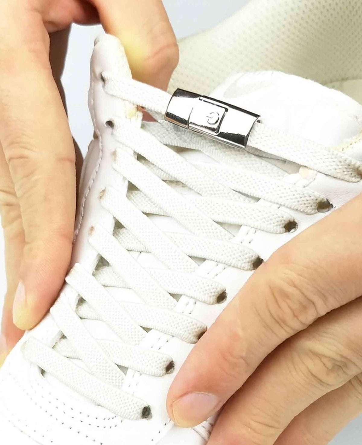 (1 Pair) 8mm Elastic No-Tie Shoelaces Quick Lock System