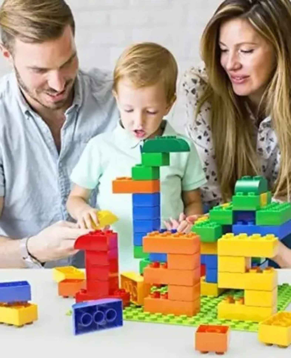 Kunstoff Bausteine Kinder Klemmbausteine Bauklötze, Assortiert, 50 Stk.