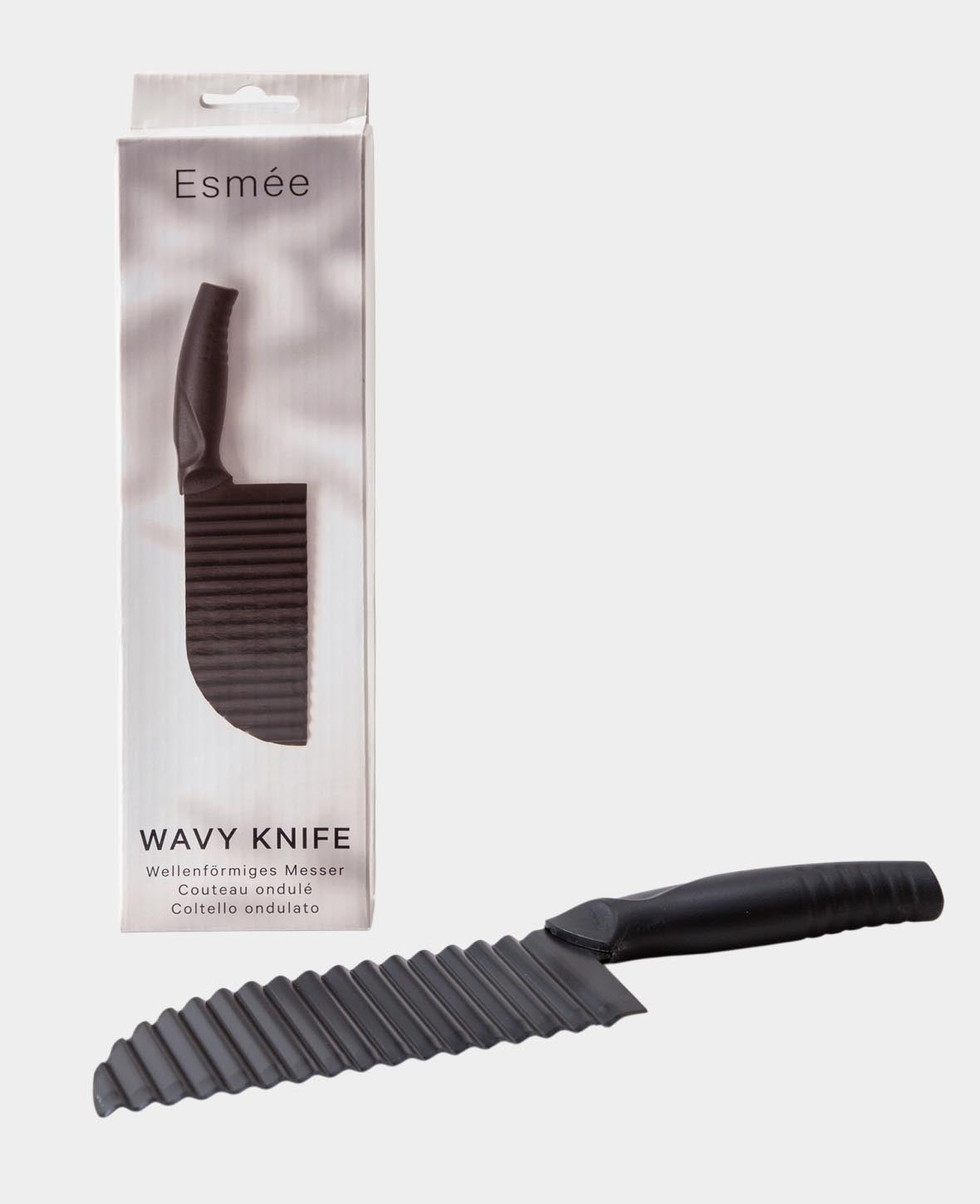 (29cm) Stainless Steel Wavy Knife, Multifunctional Crinkle Cutter for Fries /