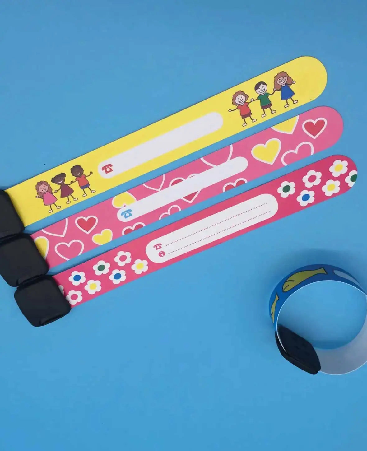 (Lot de 8) Bracelets d'identification d'urgence pour enfants – Réutilisables