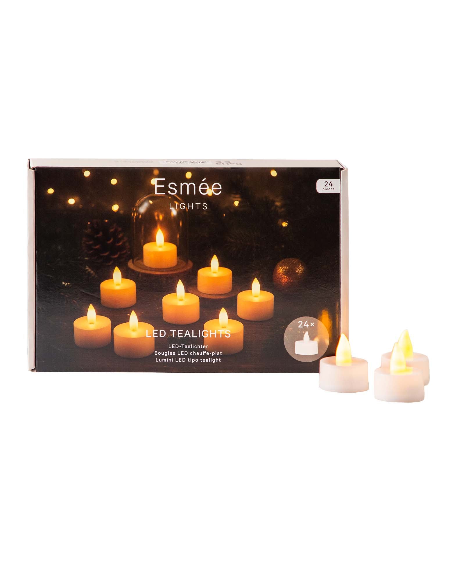 LED Teelichter Set, Warmweiss, 24 Stk.