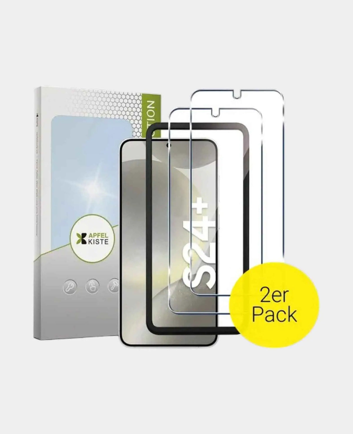 Apfelkiste - (Lot de 2) Samsung Galaxy S24+ Plus Verre trempé d'écran +