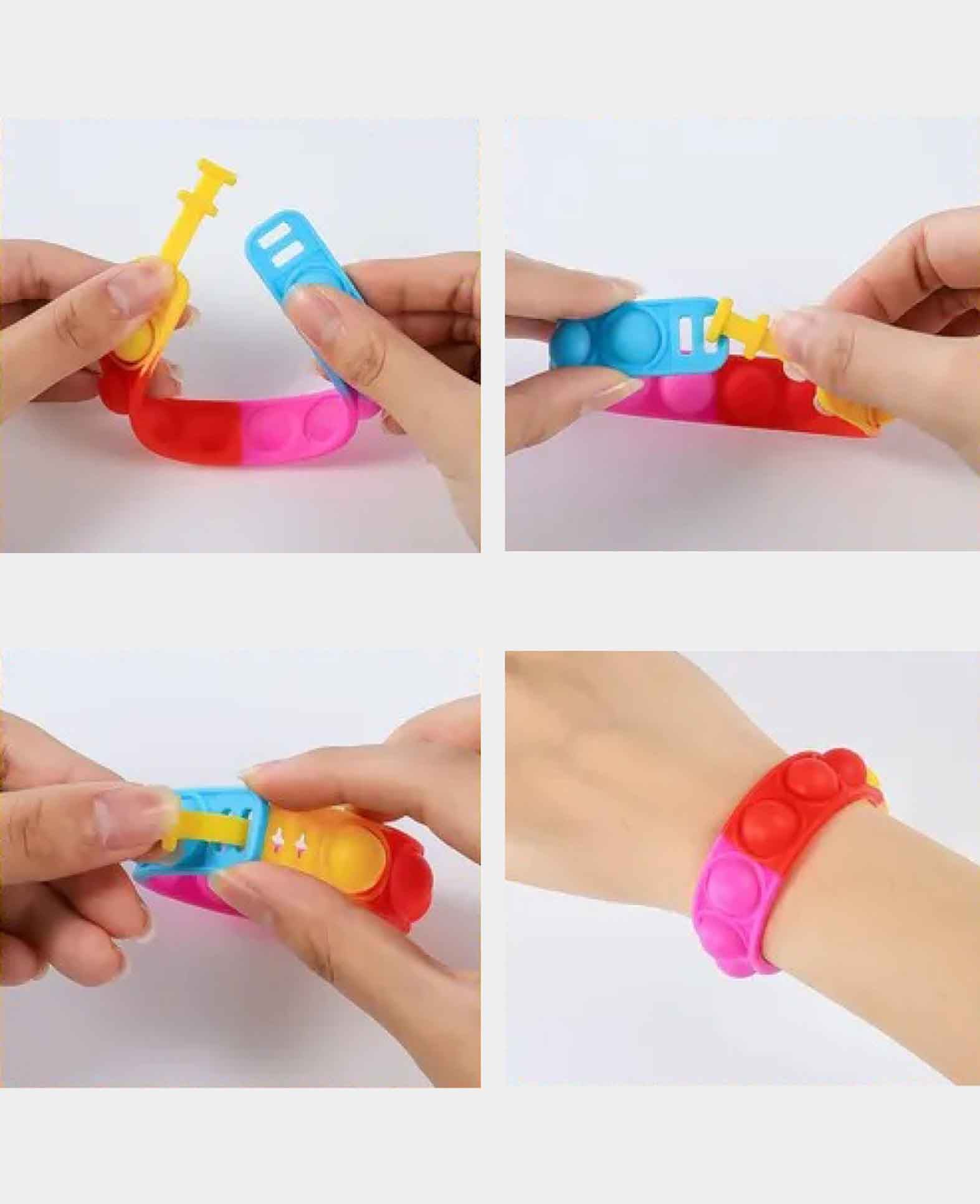 Silikon Bubble Armband Set für Kinder – Anti-Stress Pop It