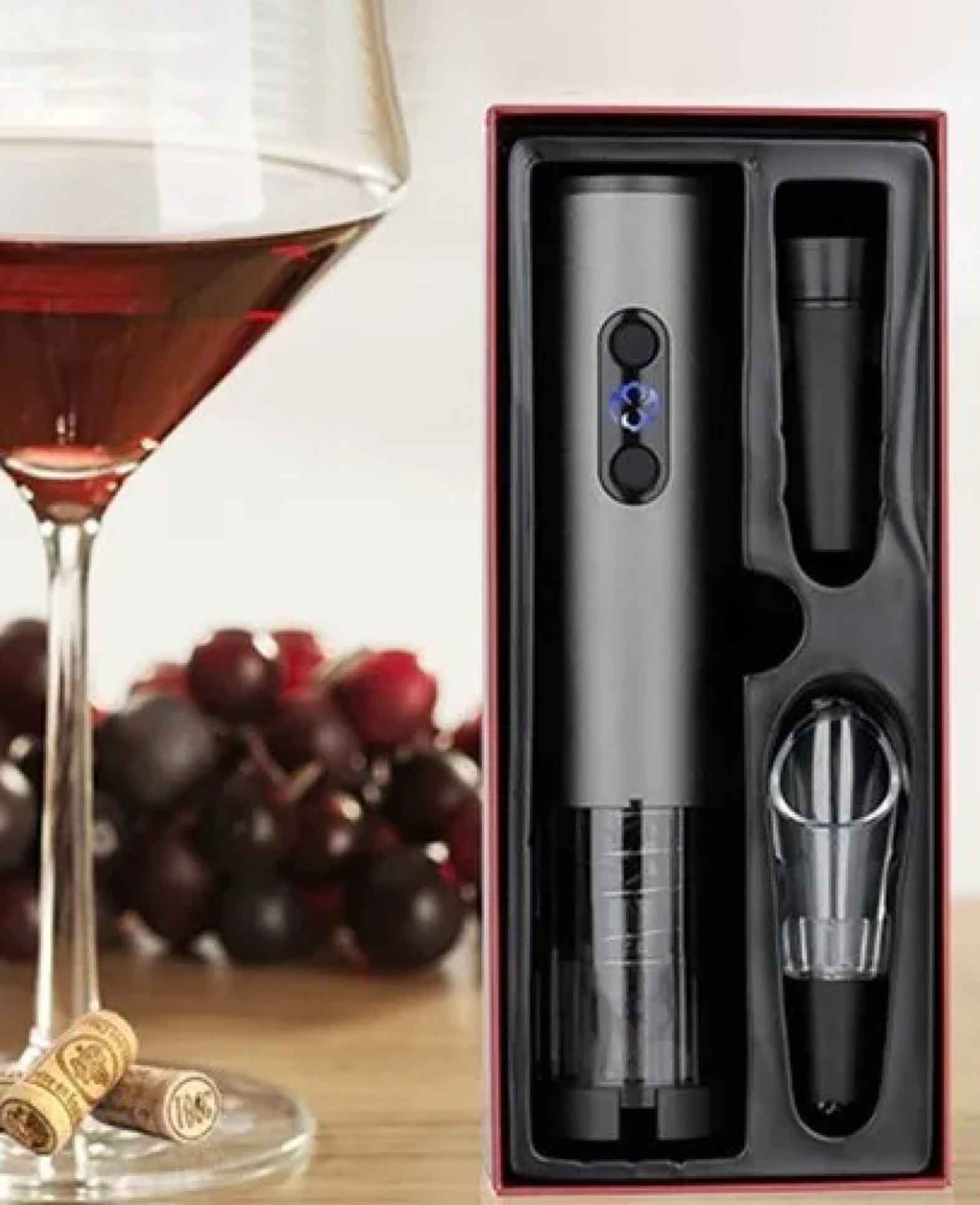 (4-pc. set) Electric Corkscrew Wine Bottle