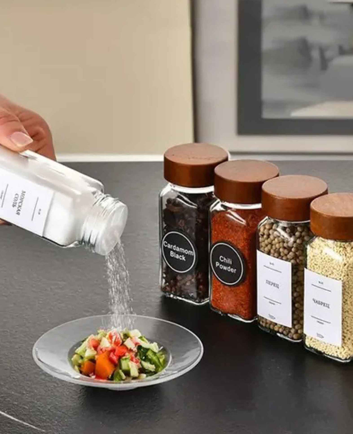 (51-piece set) 120ml Spice Jar Reusable Spice Shaker