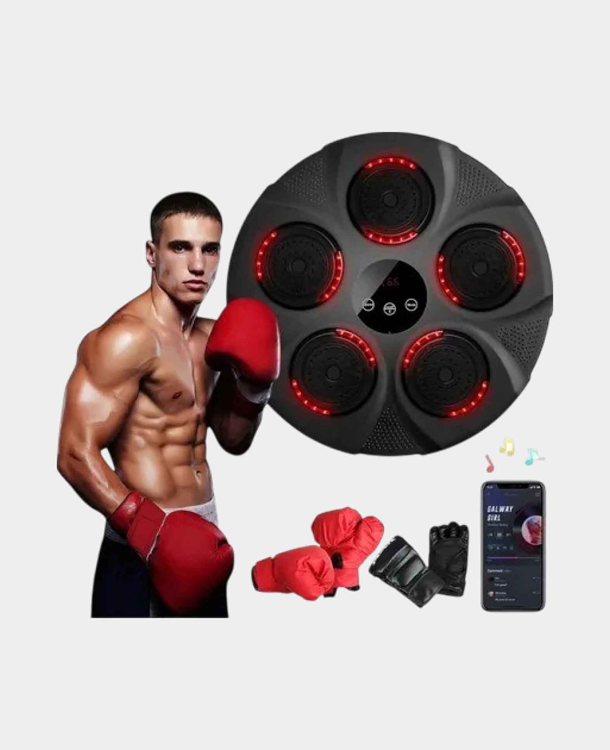 Electronic USB Boxing Machine LED Bluetooth Music Boxing Automaton