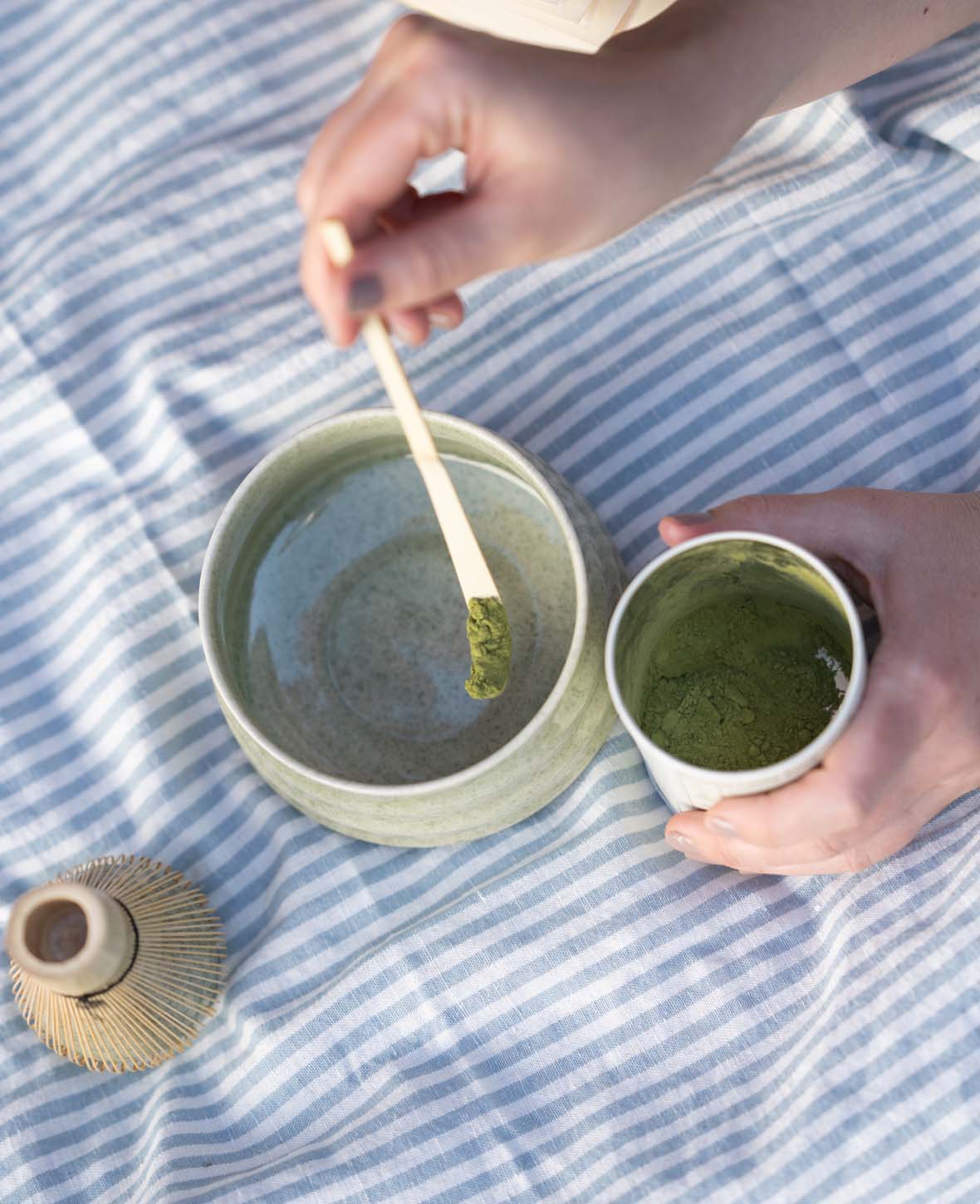 (4-piece set) Ceramic Matcha Tea Kit Japanese Tea Ceremony