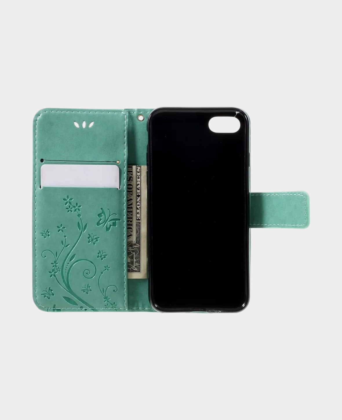 iPhone SE (2022/2020) / 8 / 7 Leather Case with Card Slot + Hand Strap
