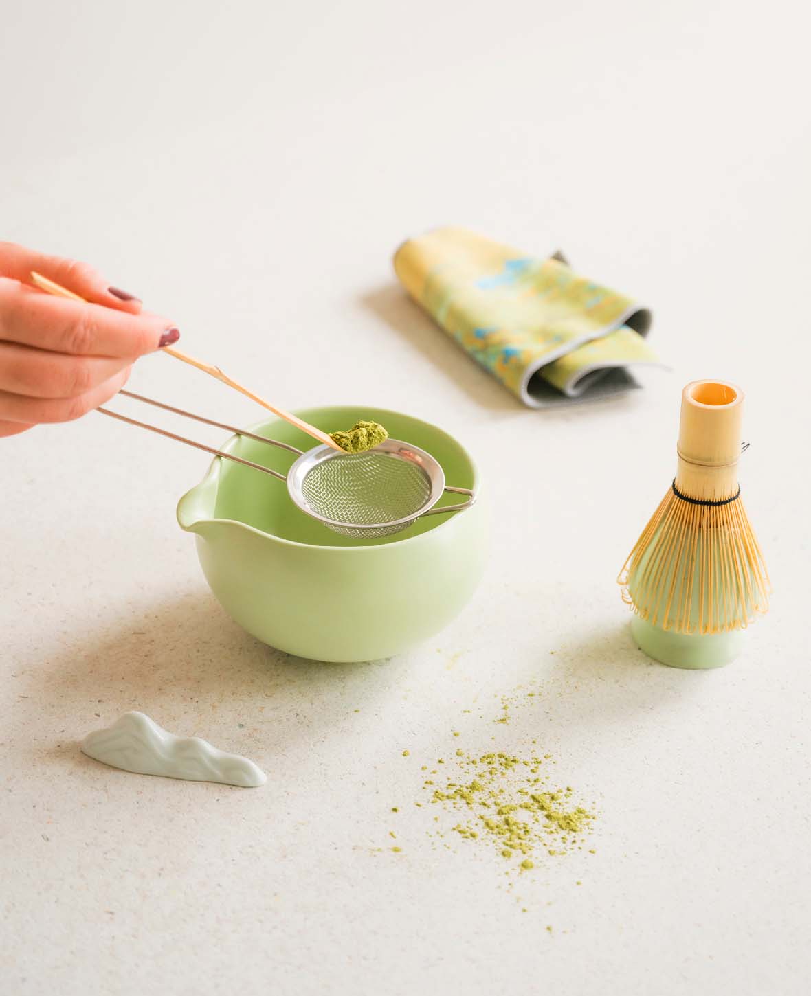 (7-piece set) Ceramic Matcha Tea Kit Japanese Tea Ceremony Accessories