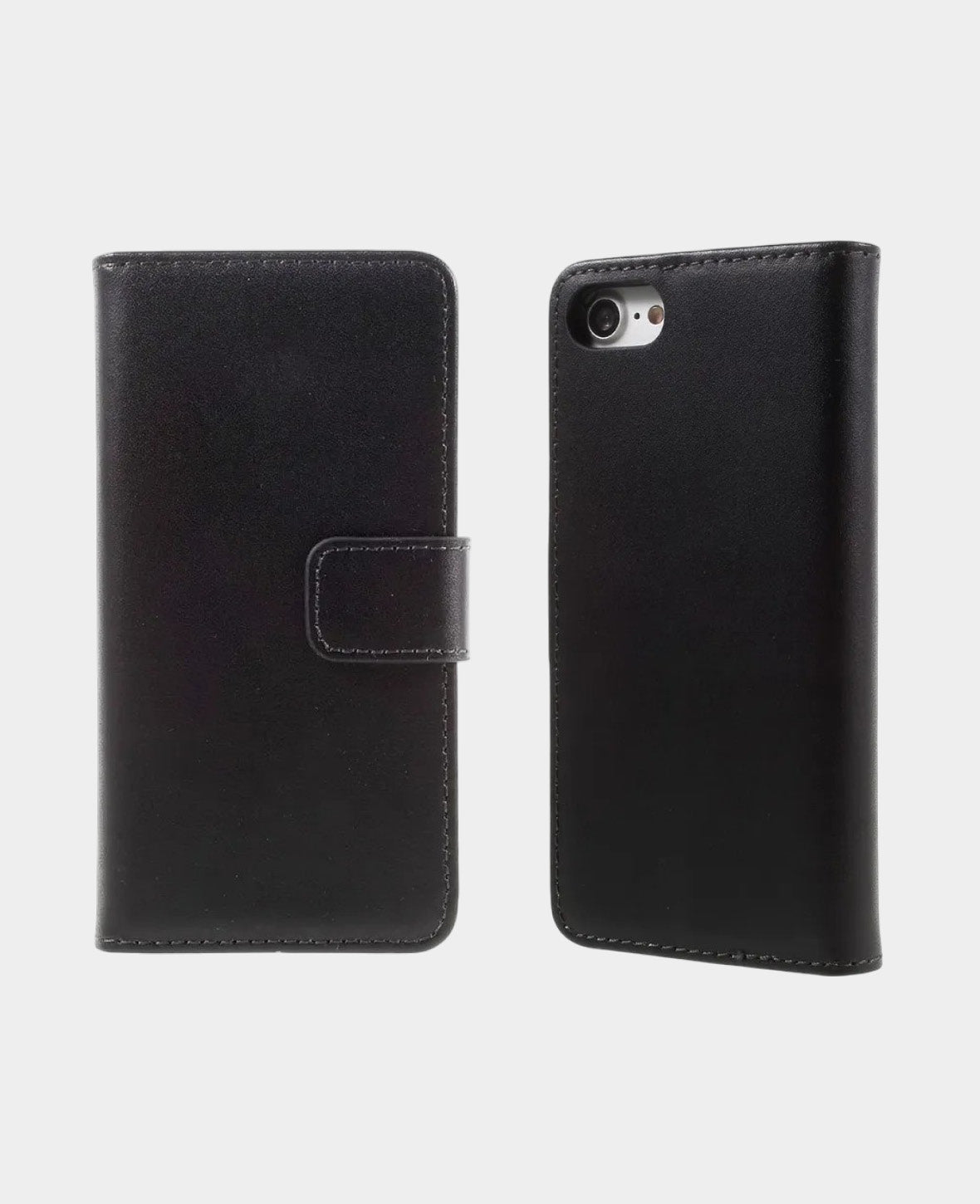 iPhone SE (2022/2020) / 8 / 7 Echtleder Tasche Flip Cover mit Karten E