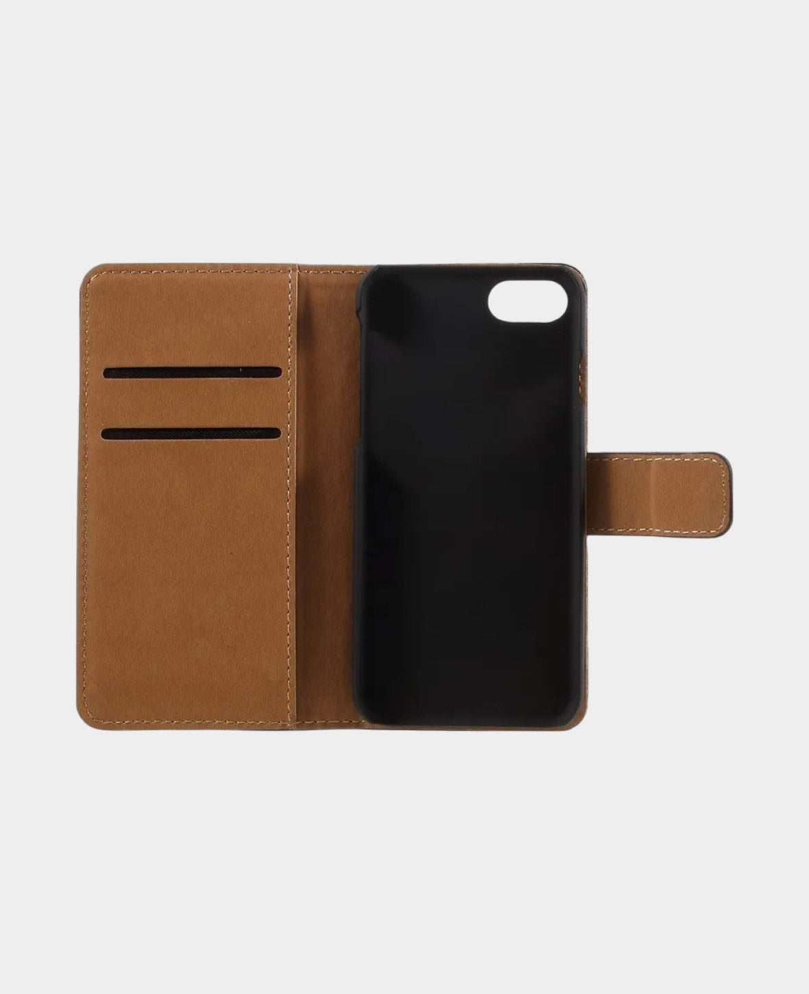 iPhone SE (2022/2020) / 8 / 7 Echtleder Tasche Flip Cover mit Karten E
