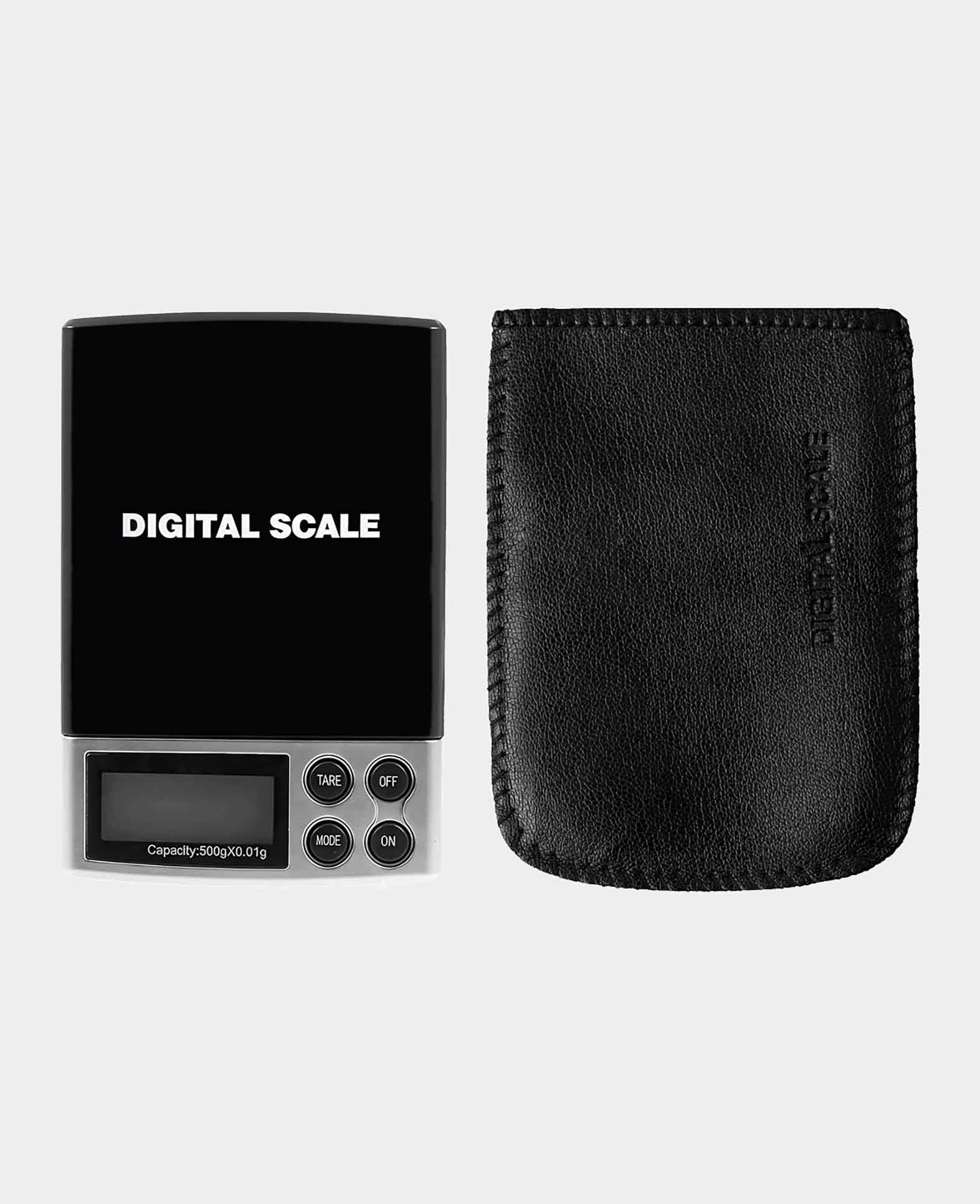 Digital Precision Scale Pocket Scale 500g accurate to 0.01g + Faux Leather Case