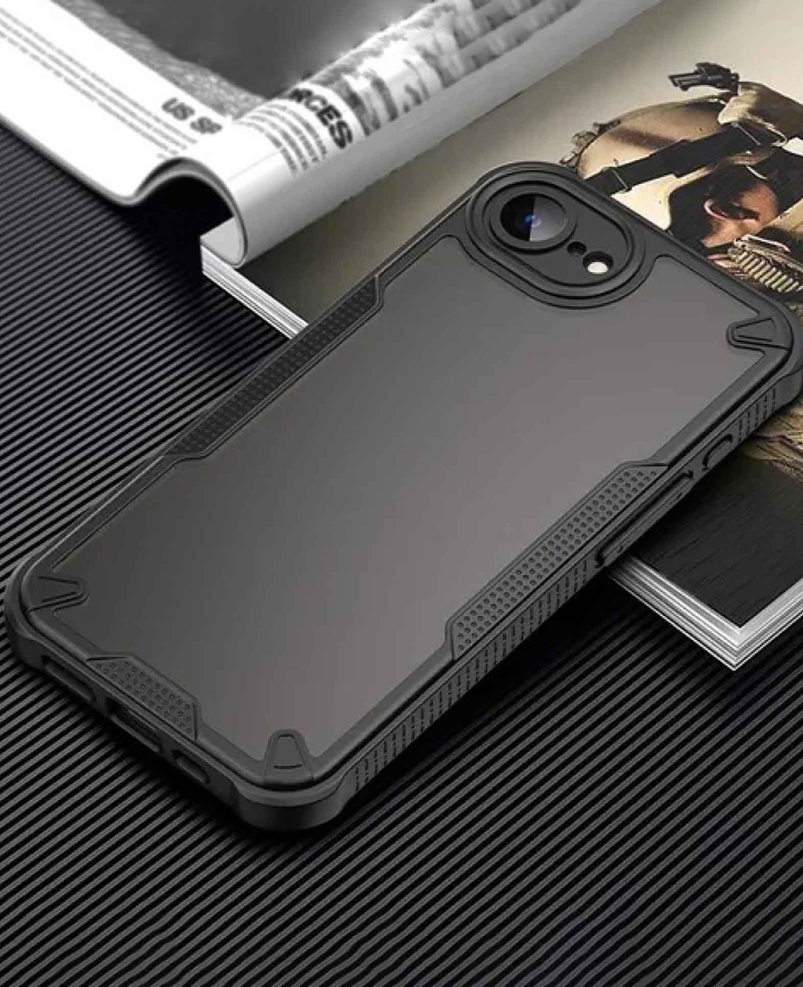 iPhone 16e Hybrid Bumper Hülle mit Fallschutz+Kameraschutz