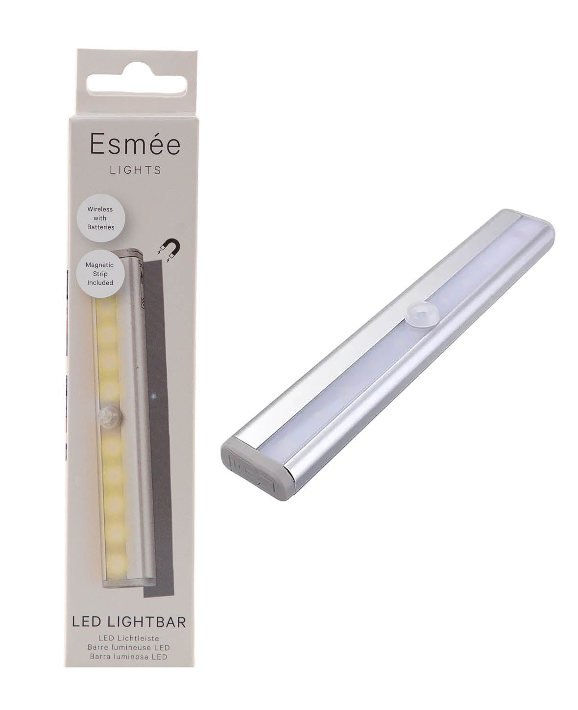Magnetische, batteriebetriebene LED Lichtleiste Bewegungssensor – Warmweiss