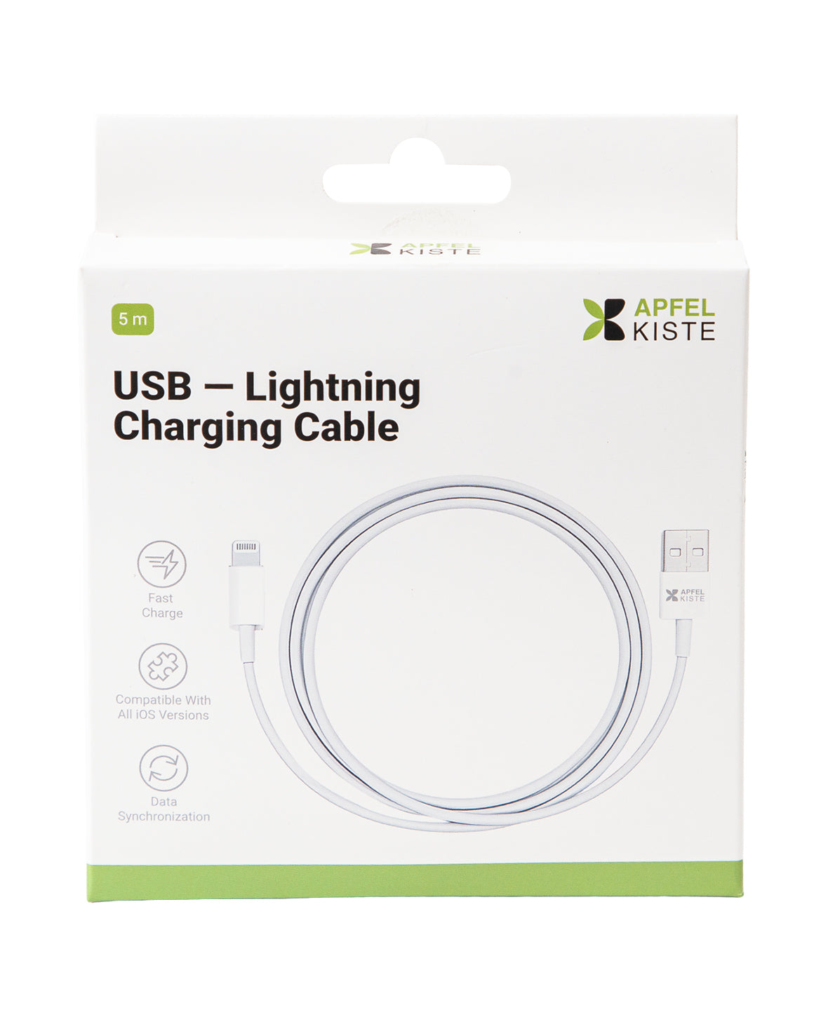 *(5m) Câble de charge Lightning USB pour appareils Apple - Blanc