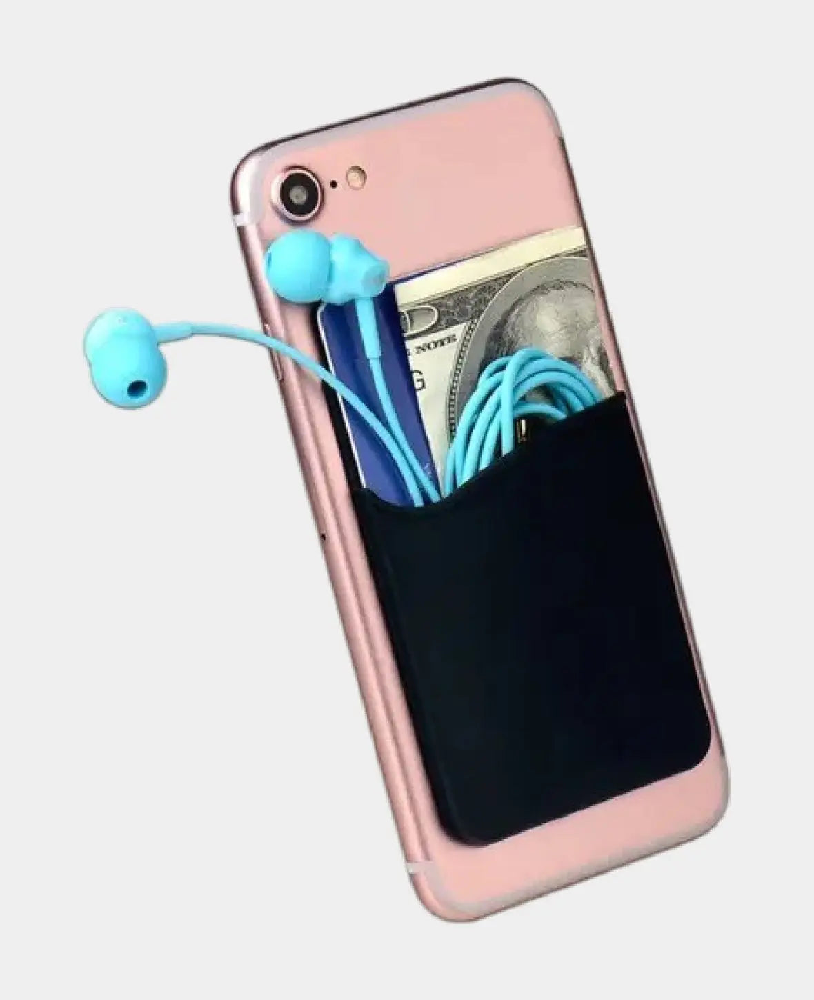 Adhesive Credit or Bank Card Pouch Sleeve for Smartphones and Tablets
