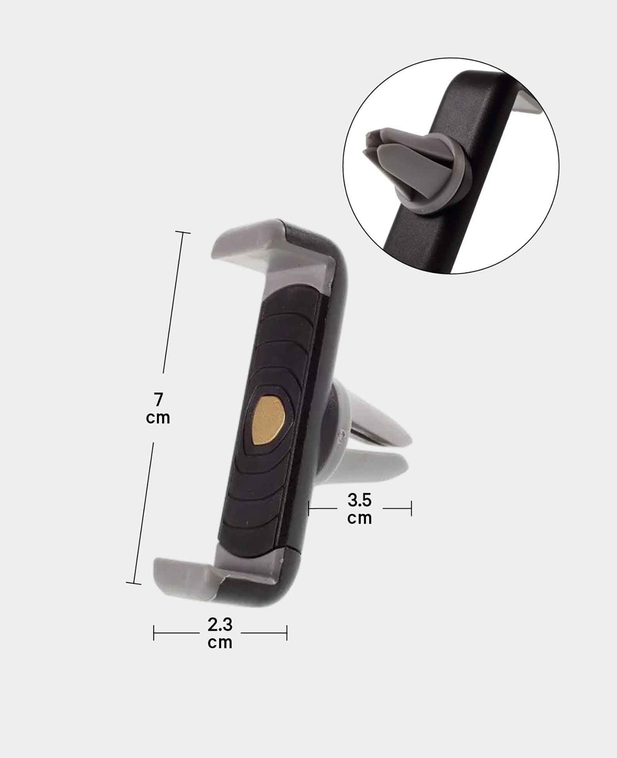 Support universel de voiture pour grille de ventilation Air Frame - Noir / Gris