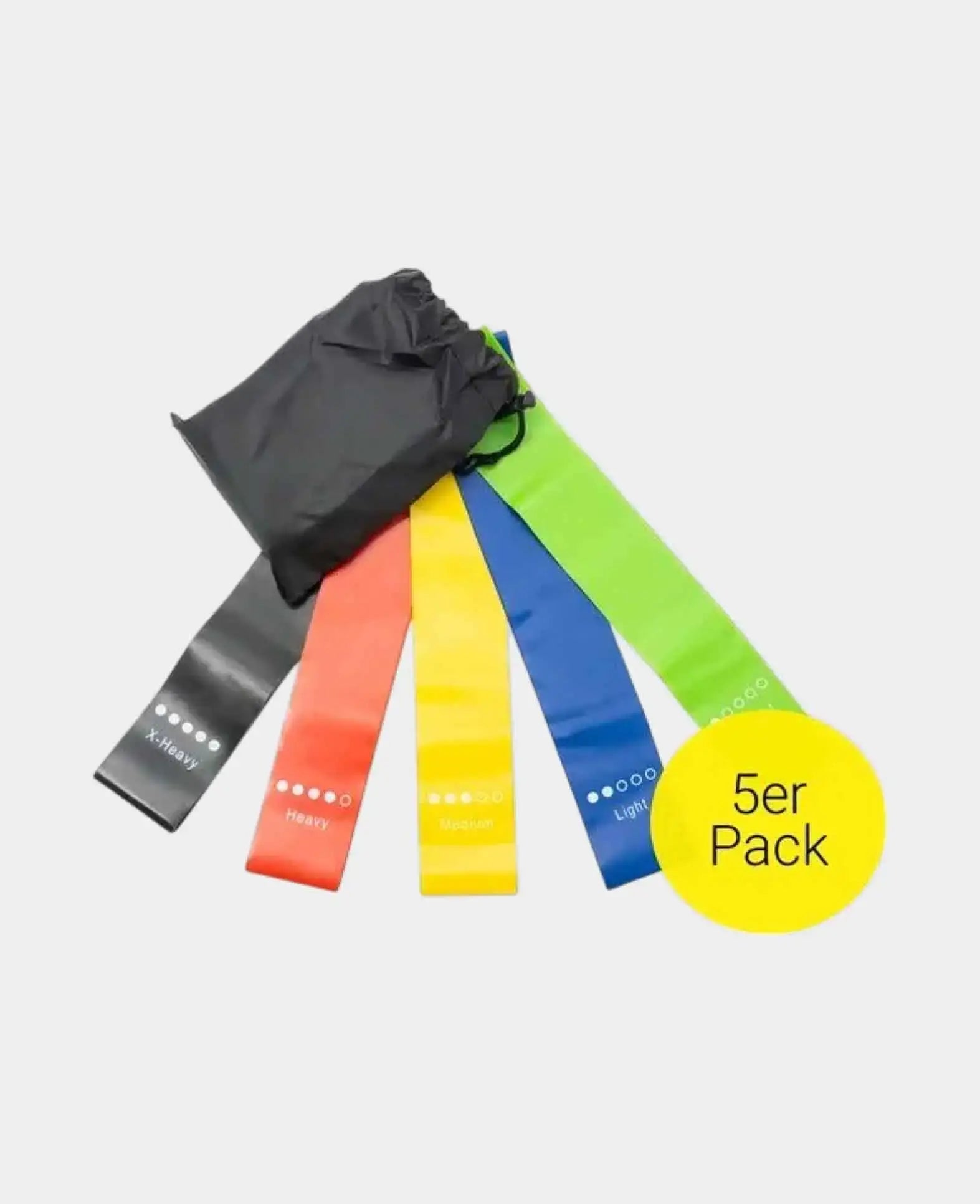 (5er Set) Gummi Fitness Übungsbänder / Widerstandsbänder / Gymnastikbä