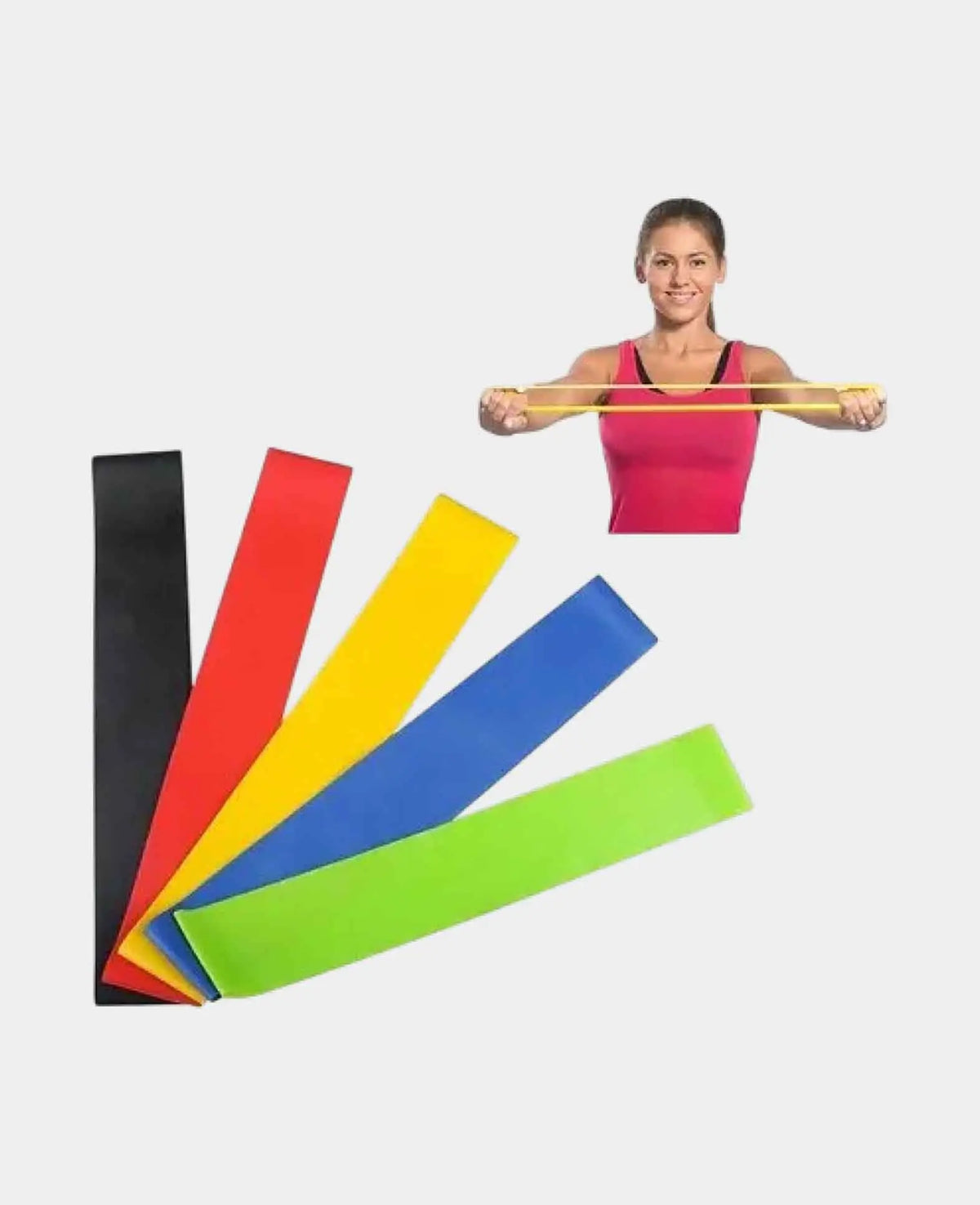 (5er Set) Gummi Fitness Übungsbänder / Widerstandsbänder / Gymnastikbä